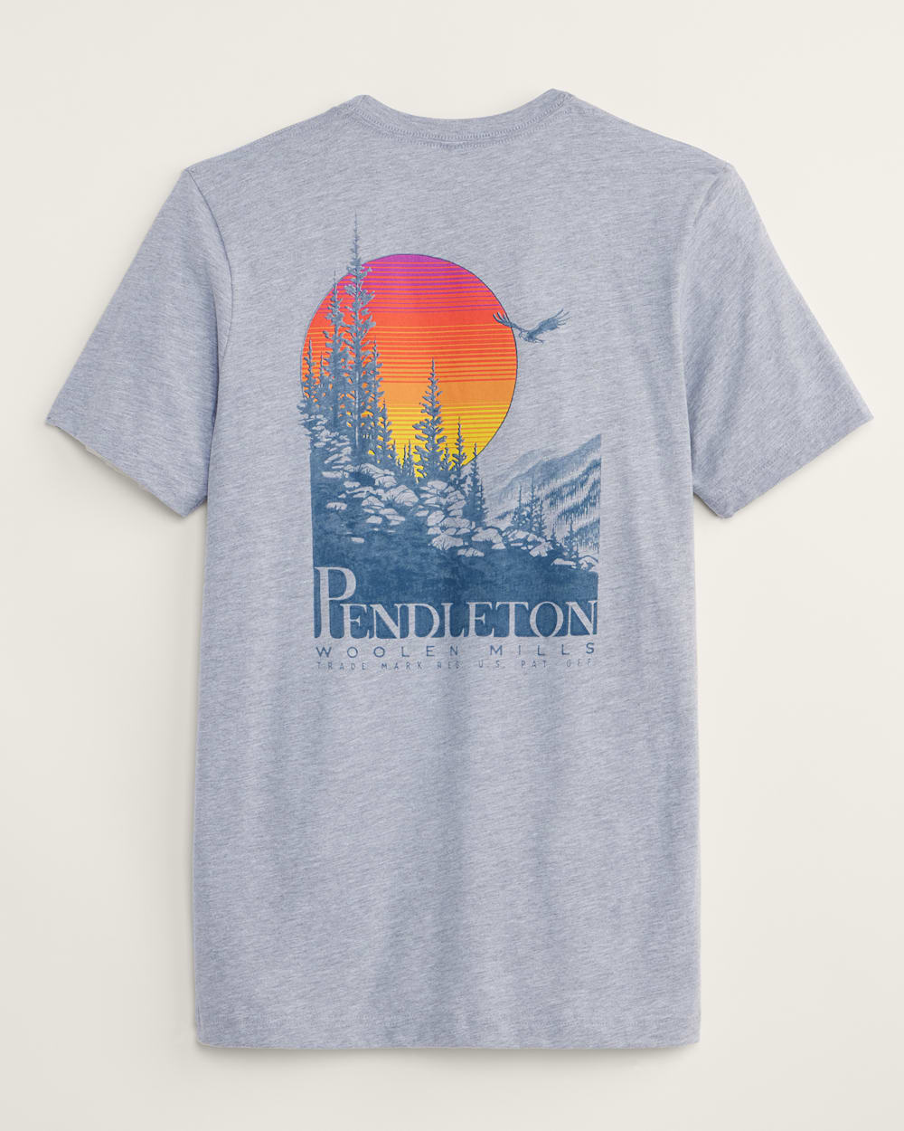 MEN'S OUTDOOR SUNSET GRAPHIC TEE IN ATHLETIC HEATHER/GREY image number 1