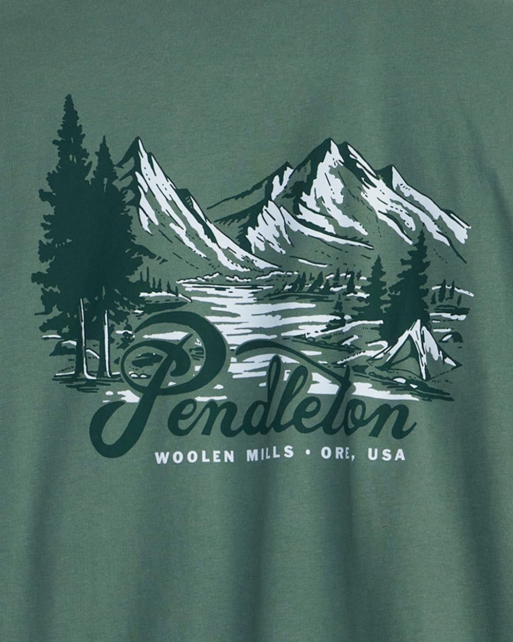 ALTERNATE VIEW OF MEN'S MOUNTAIN PASS GRAPHIC TEE IN PINE/FOREST image number 3