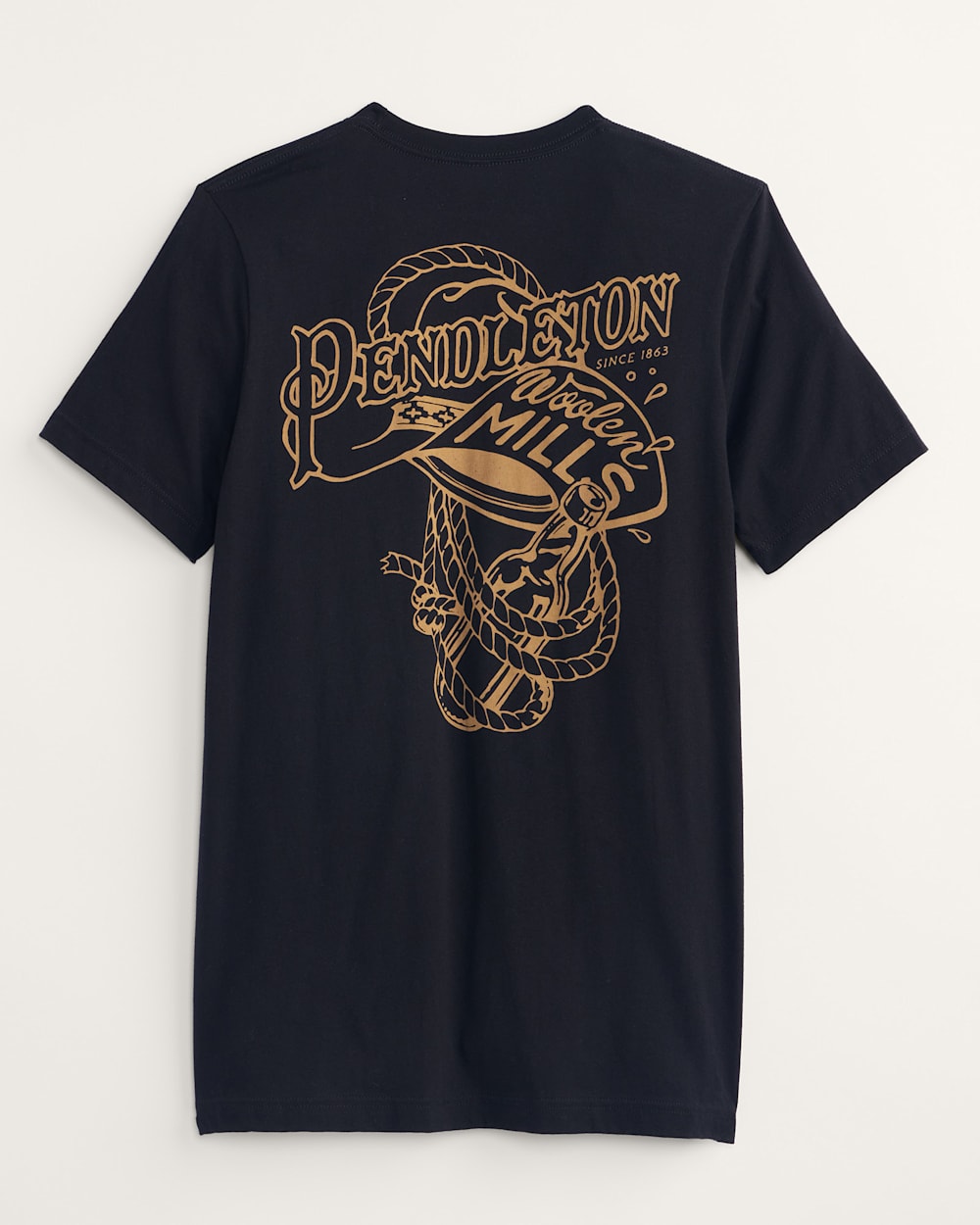 MEN'S RODEO HAT GRAPHIC TEE IN BLACK/GOLD image number 1
