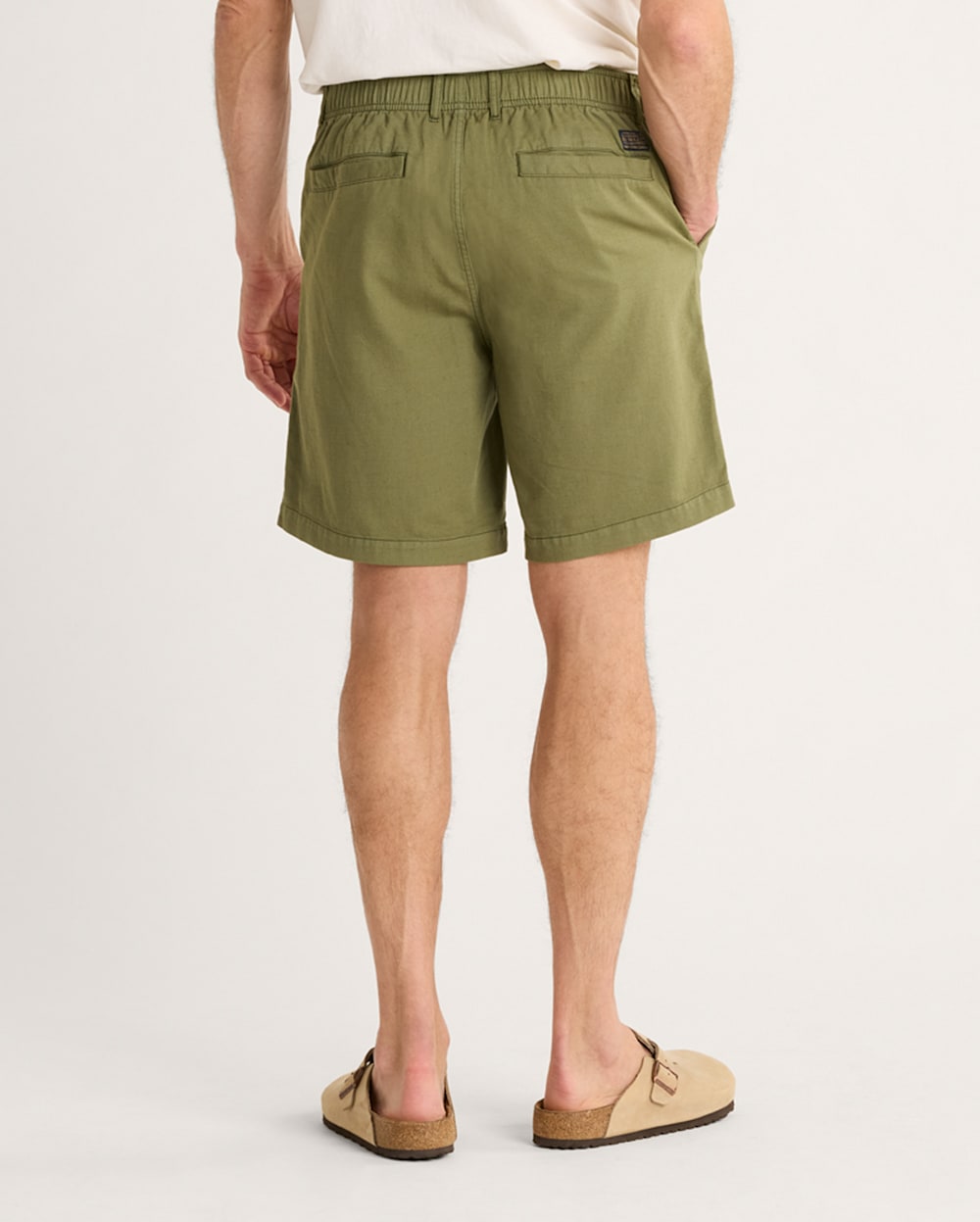 ALTERNATE VIEW OF MEN'S SKYLER COTTON/LINEN SHORTS IN GREEN image number 3