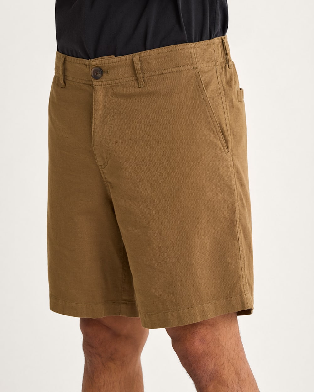 ALTERNATE VIEW OF MEN'S SKYLER COTTON/LINEN SHORTS IN BROWN image number 6