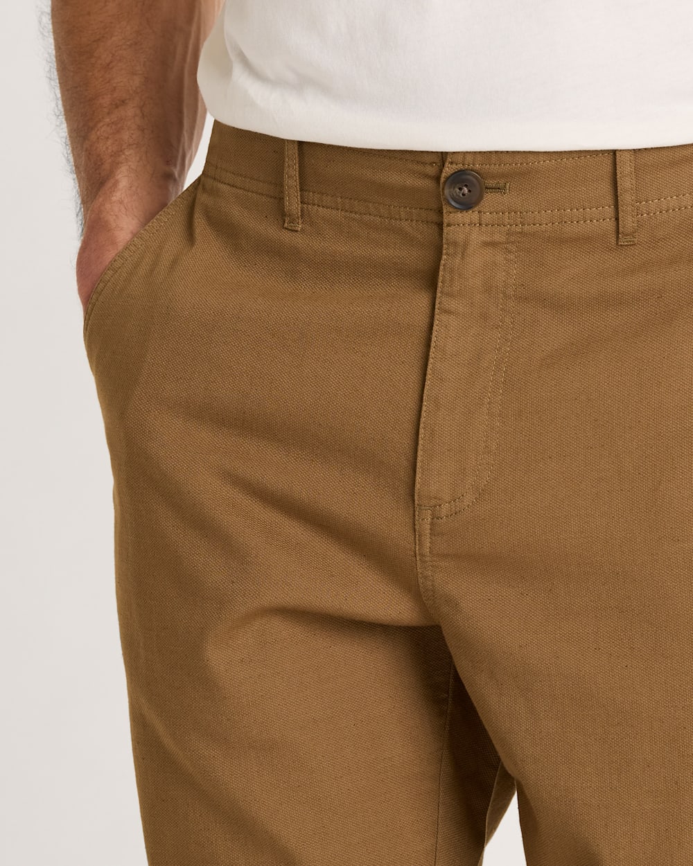 ALTERNATE VIEW OF MEN'S SKYLER COTTON/LINEN PANTS IN BROWN image number 5