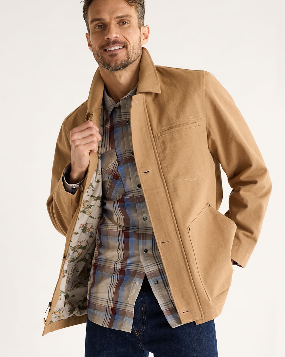 MEN'S WARREN CANVAS JACKET IN DOE image number 1