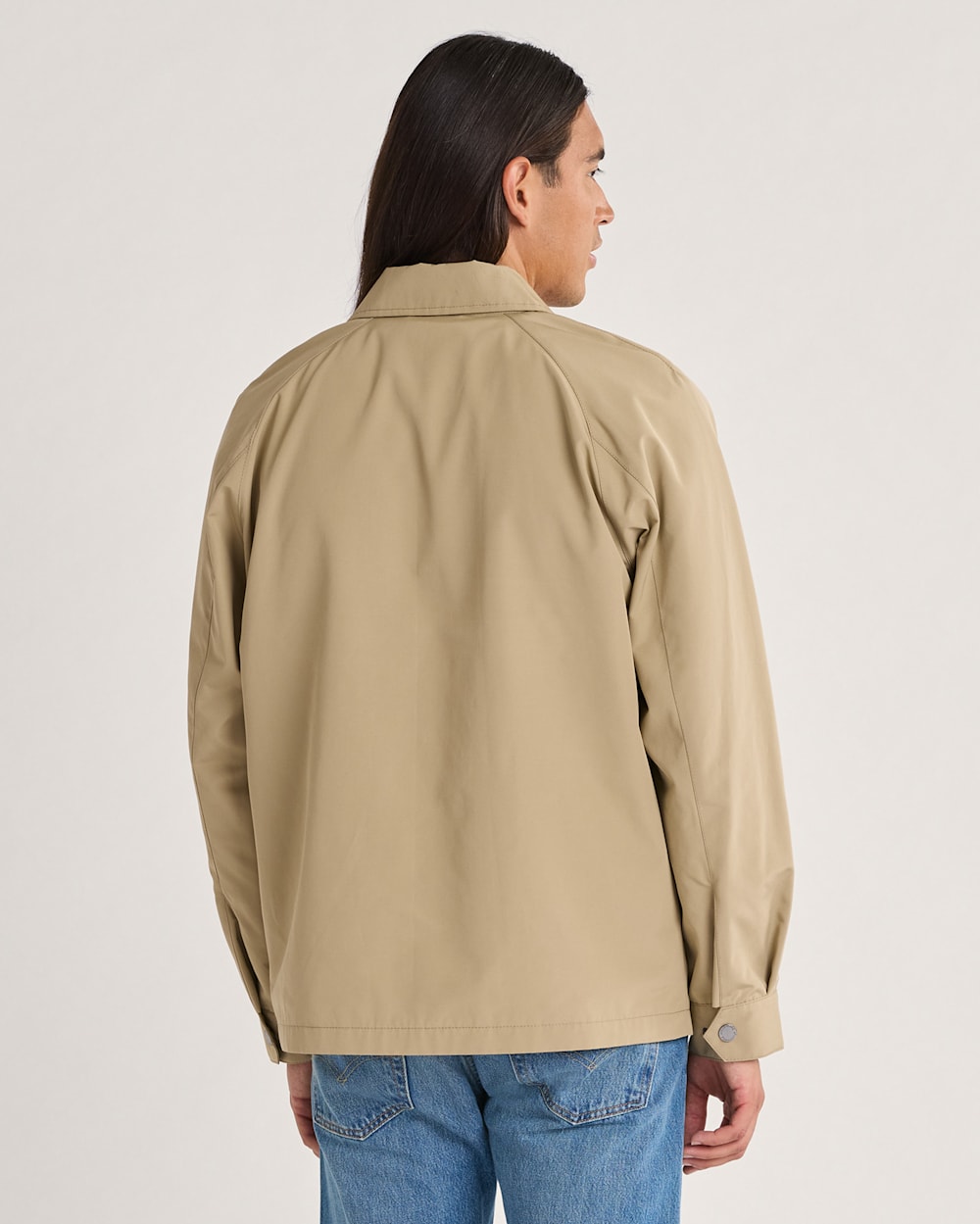 ALTERNATE VIEW OF MEN'S LEON WINDBREAKER IN LIGHT TAN image number 2