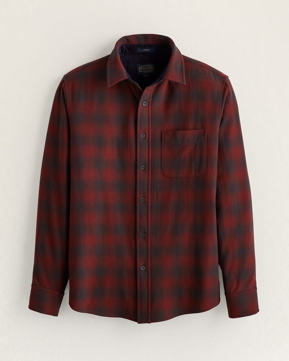 MEN'S PLAID MERINO LODGE SHIRT IN SLATE/COPPER image number 1