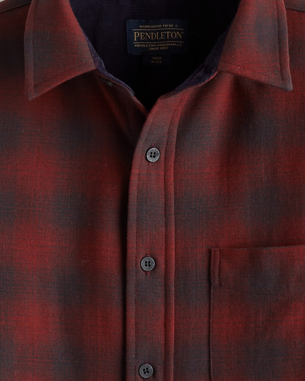 ALTERNATE VIEW OF MEN'S PLAID MERINO LODGE SHIRT IN SLATE/COPPER image number 2