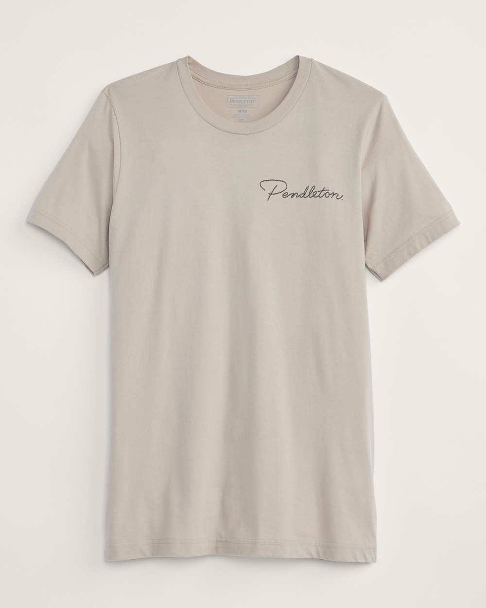ALTERNATE VIEW OF MEN'S PENDLETON WHISKY ROPE LOGO GRAPHIC TEE IN TAN/CHARCOAL image number 2