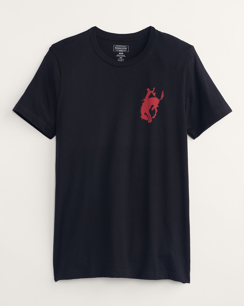 ALTERNATE VIEW OF MEN'S PENDLETON WHISKY LET'ER BUCK GRAPHIC TEE IN BLACK/RED/CREAM image number 2