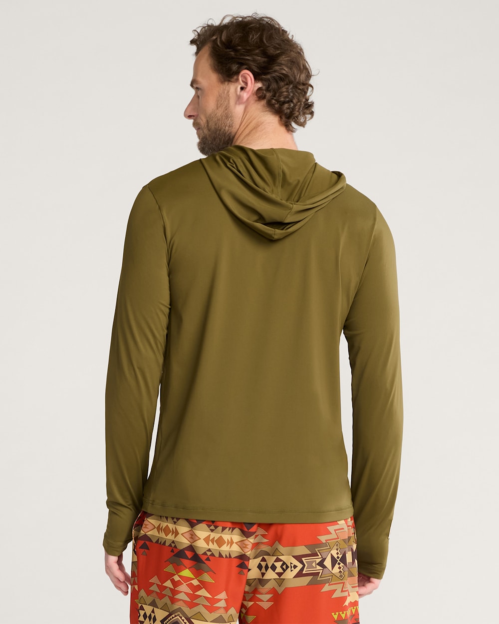 ALTERNATE VIEW OF SURF PENDLETON UNISEX LONG-SLEEVE RASHGUARD IN DARK OLIVE image number 2