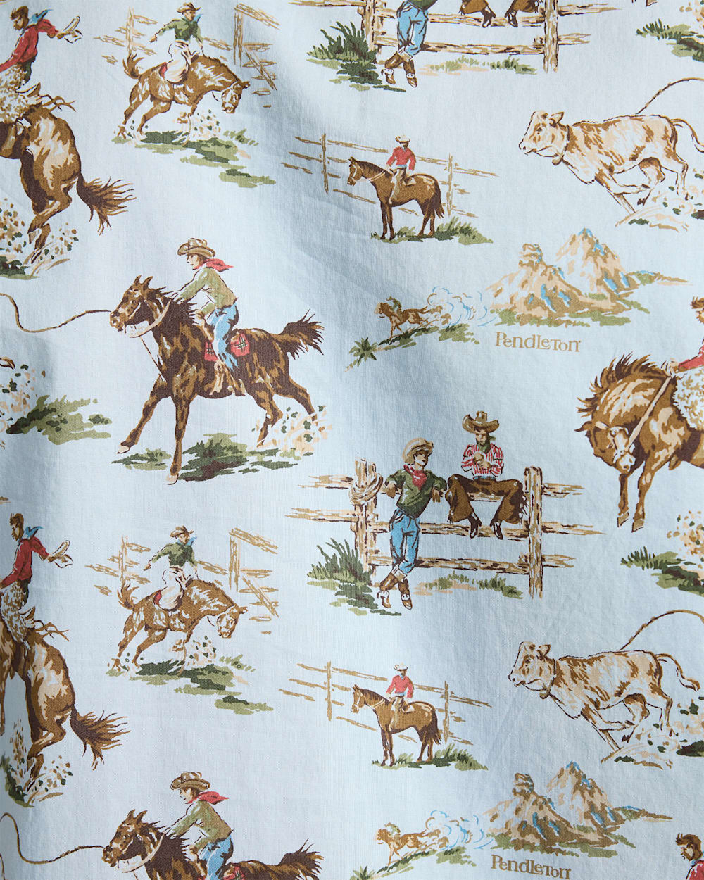 ALTERNATE VIEW OF MEN'S LARAMIE SNAP-FRONT SHIRT IN BLUE WILD HORSES image number 5