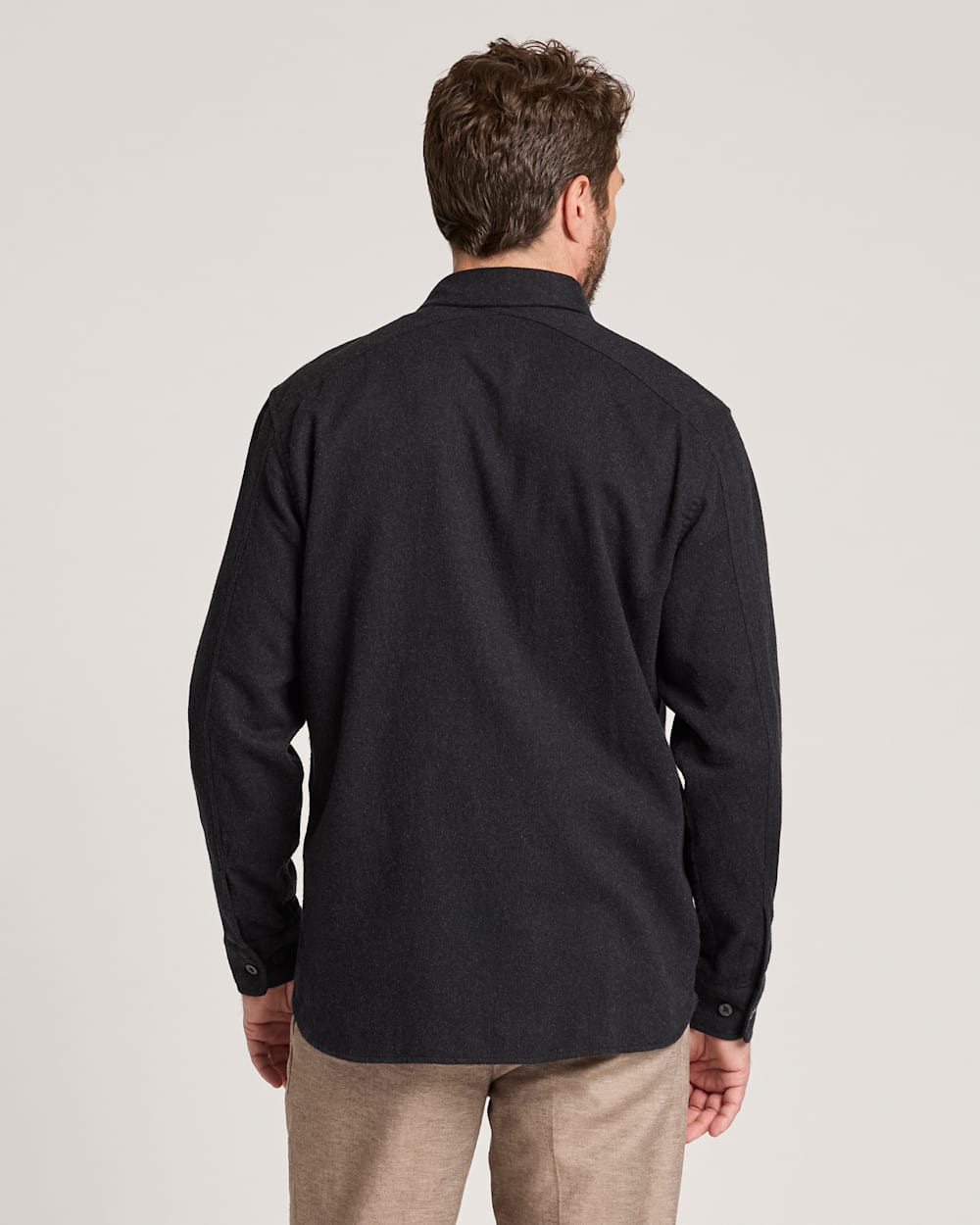 ALTERNATE VIEW OF FREMONT COTTON FLANNEL SHIRT IN CHARCOAL HEATHER image number 2