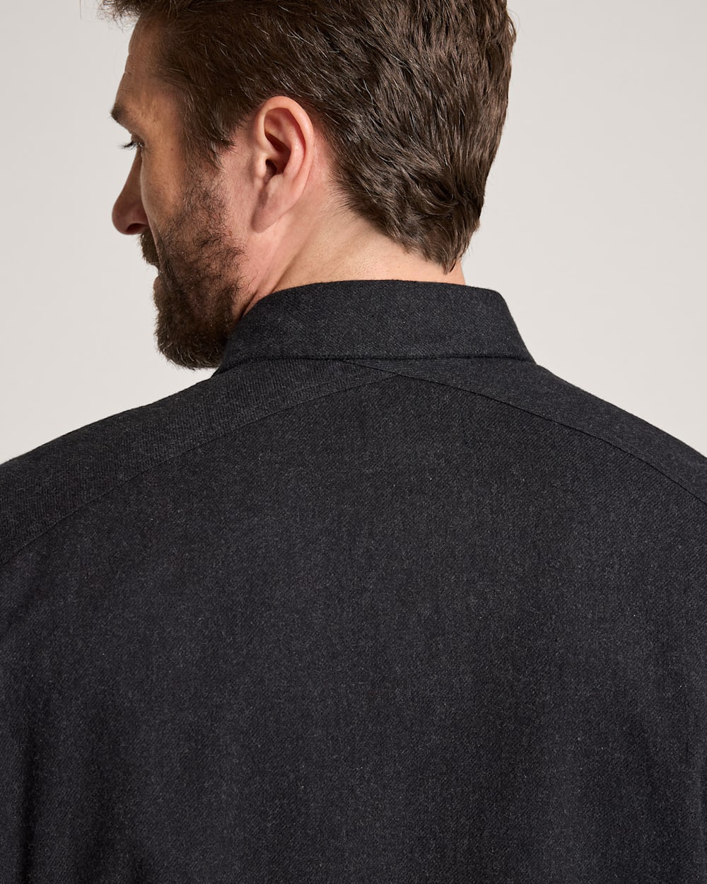 ALTERNATE VIEW OF FREMONT COTTON FLANNEL SHIRT IN CHARCOAL HEATHER image number 4