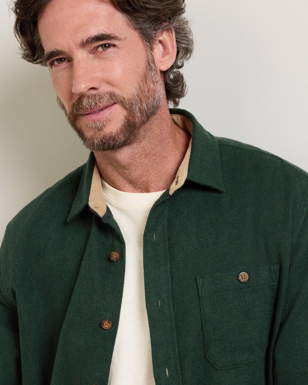 ALTERNATE VIEW OF MEN'S FREMONT COTTON FLANNEL SHIRT IN ELM DONEGAL HEATHER image number 5