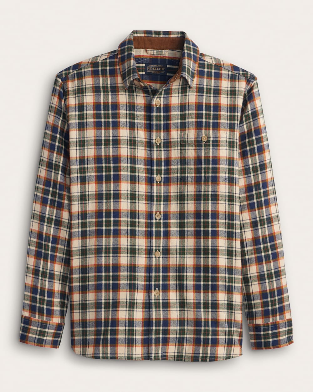 PLAID COTTON FREMONT FLANNEL SHIRT IN TAN MULTI PLAID image number 1