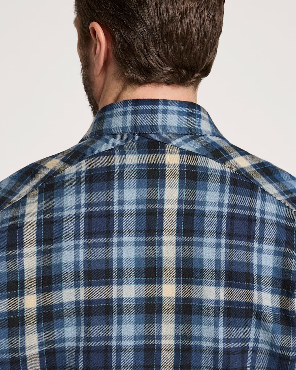 ALTERNATE VIEW OF MEN'S PLAID COTTON FREMONT FLANNEL SHIRT IN DENIM MULTI PLAID image number 4
