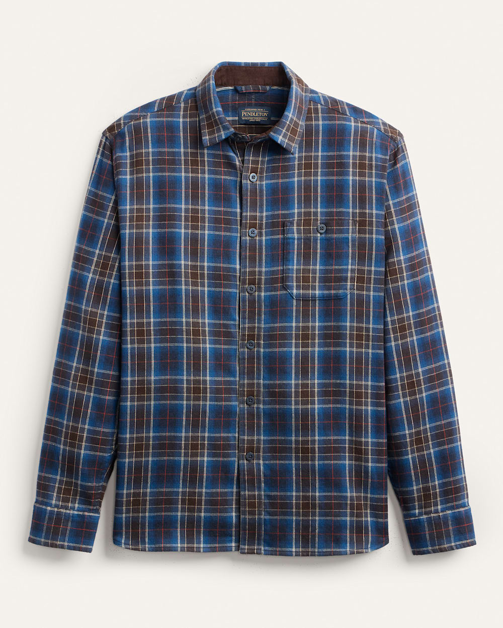 MEN'S PLAID COTTON FREMONT FLANNEL SHIRT IN NAVY MULTI image number 1