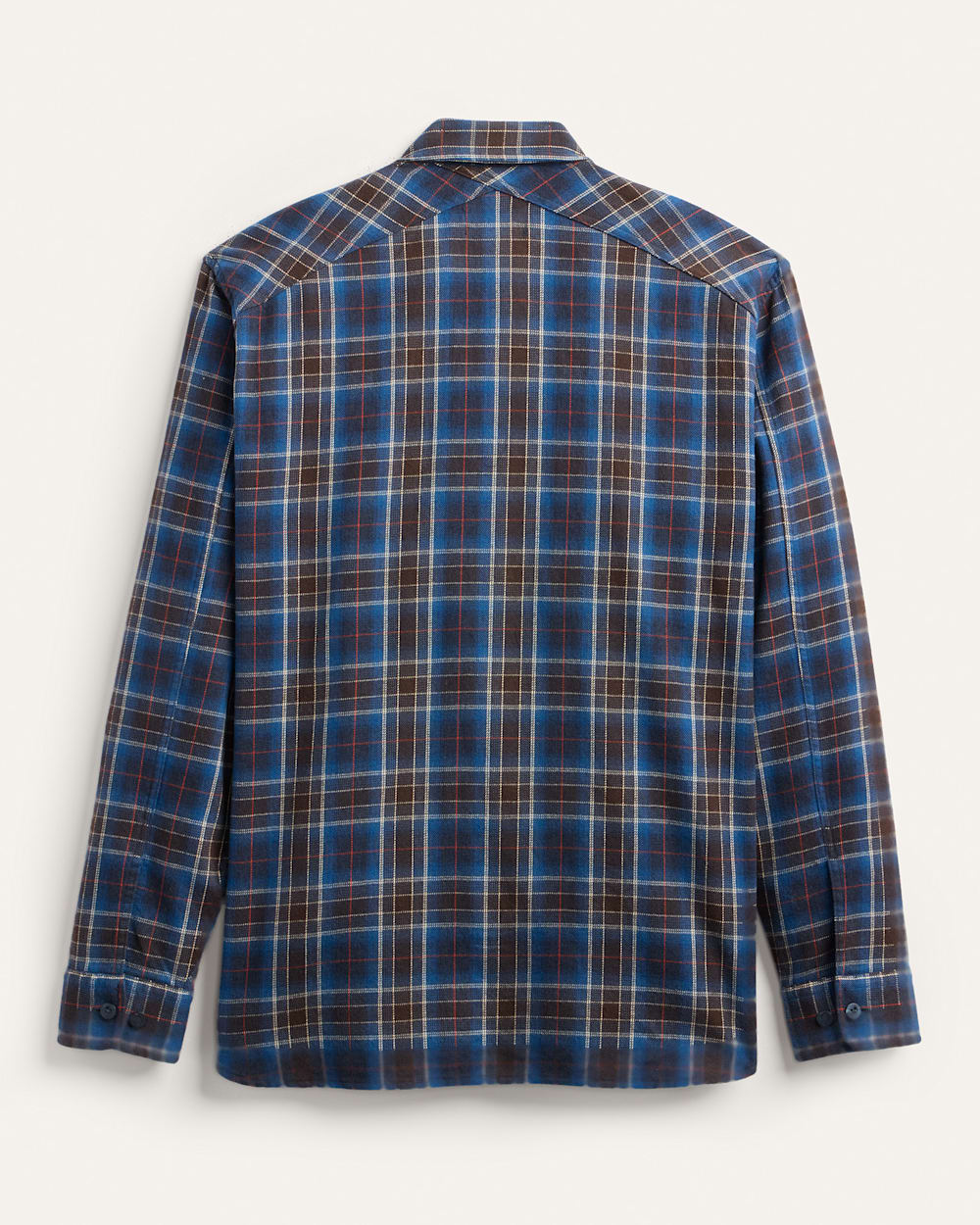 ALTERNATE VIEW OF MEN'S PLAID COTTON FREMONT FLANNEL SHIRT IN NAVY MULTI image number 2