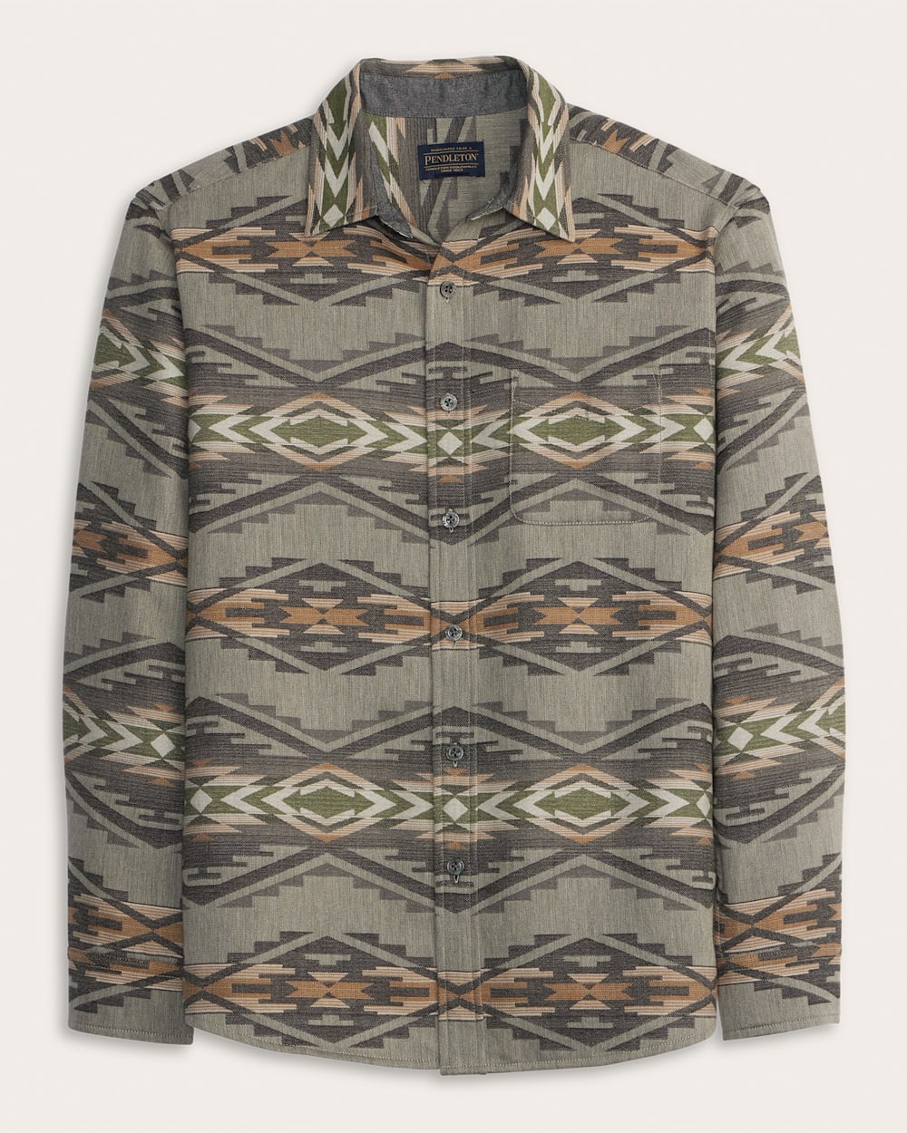 MEN'S TUMALO COTTON CHAMOIS SHIRT IN GREY image number 1