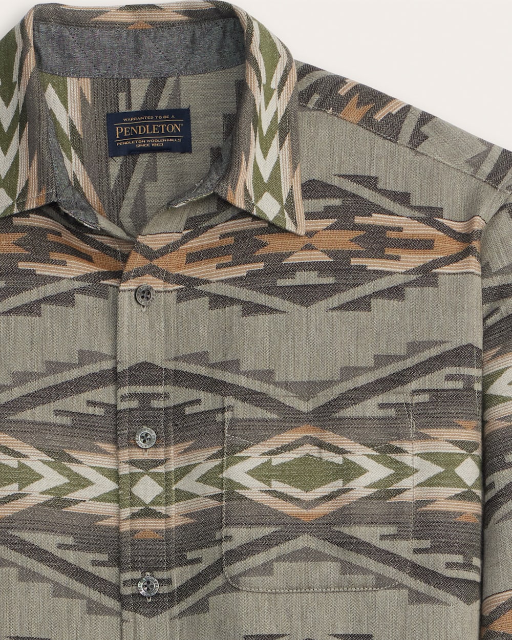 ALTERNATE VIEW OF MEN'S TUMALO COTTON CHAMOIS SHIRT IN GREY image number 2