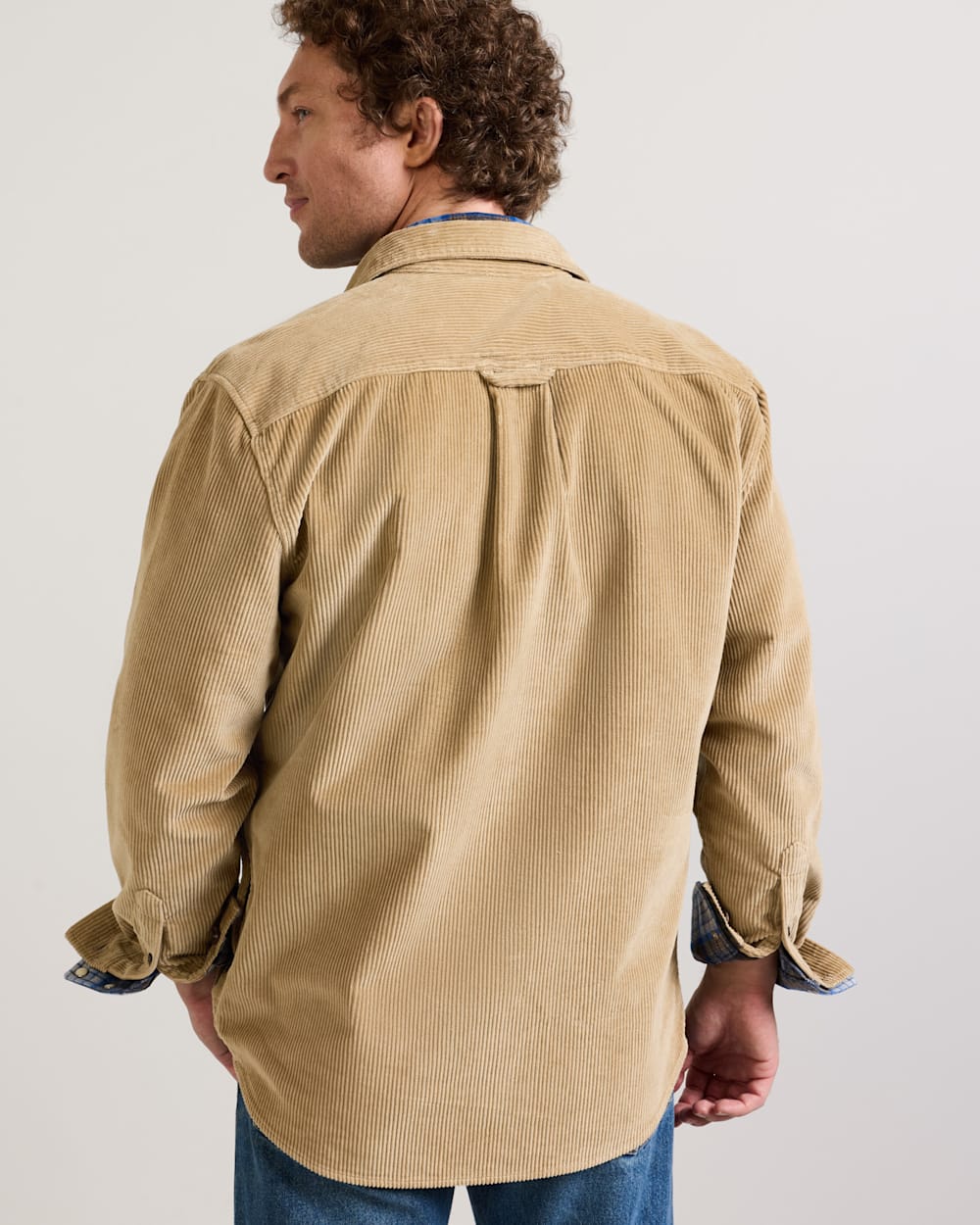 ALTERNATE VIEW OF MEN'S BELMONT CORDUROY SHIRT JACKET IN KHAKI image number 4