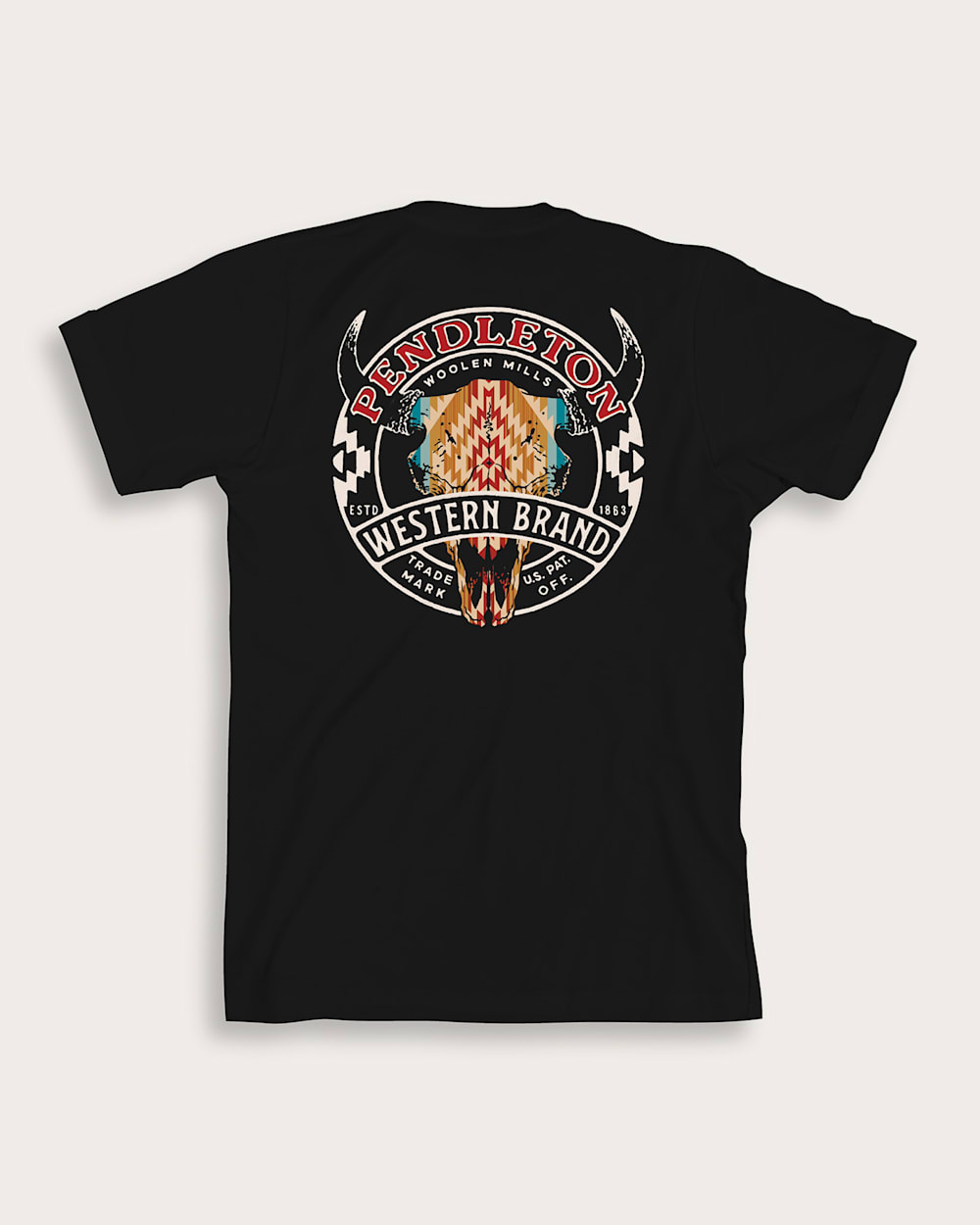 ALTERNATE VIEW OF MEN'S WESTERN BRAND LOGO GRAPHIC TEE IN BLACK/MULTI image number 2