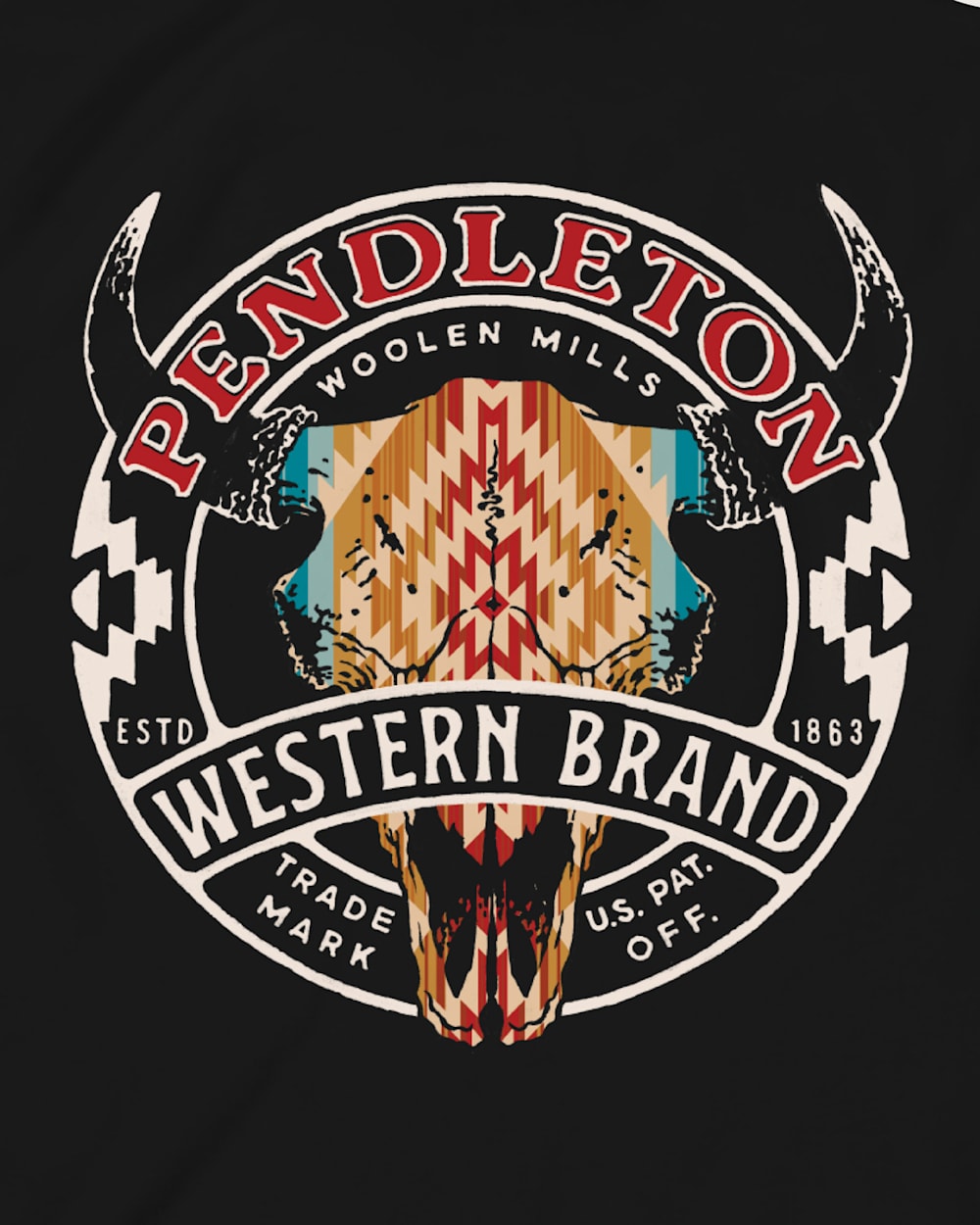 ALTERNATE VIEW OF MEN'S WESTERN BRAND LOGO GRAPHIC TEE IN BLACK/MULTI image number 3