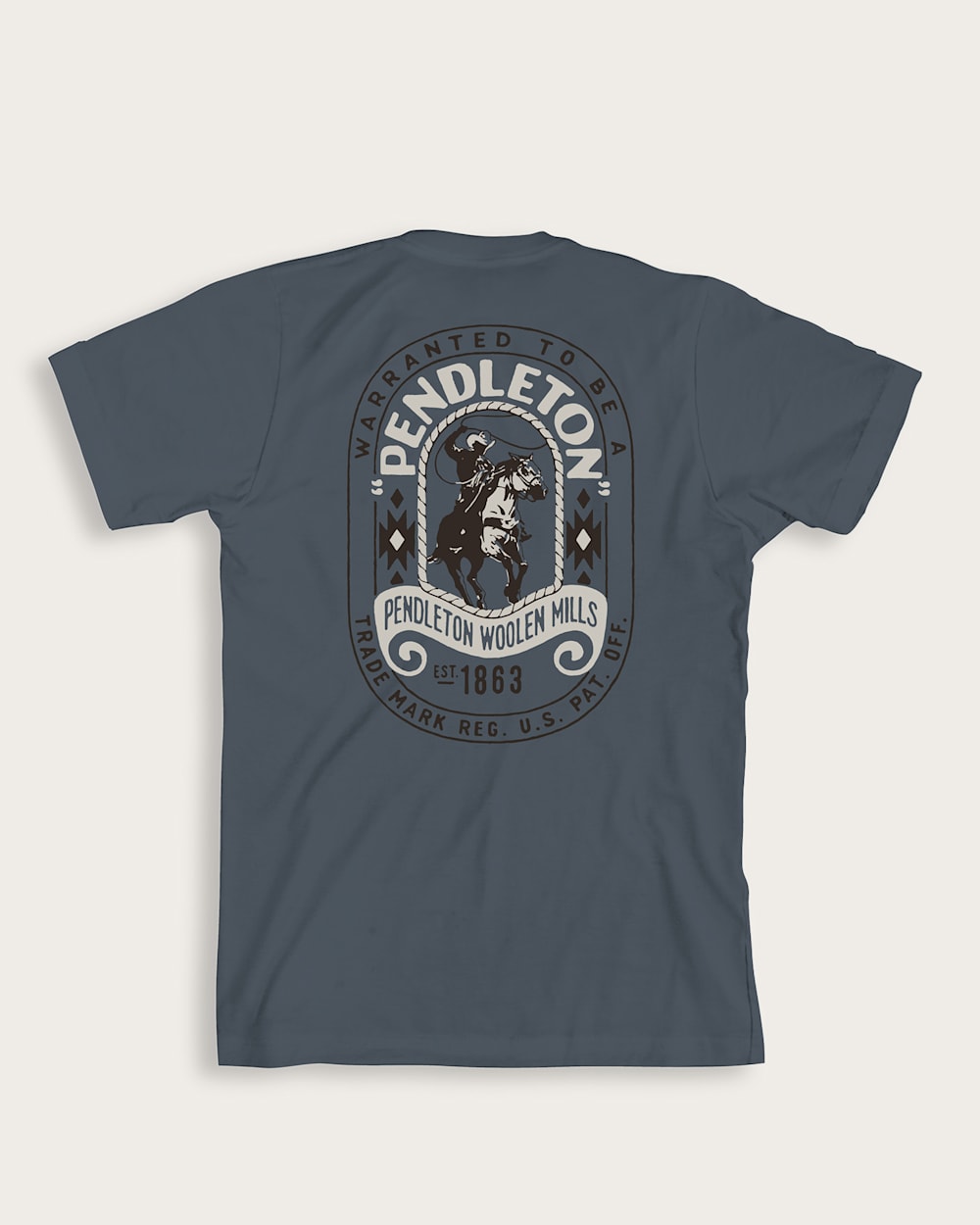 ALTERNATE VIEW OF MEN'S WILD WEST VINTAGE GRAPHIC TEE IN NAVY/WHITE image number 2