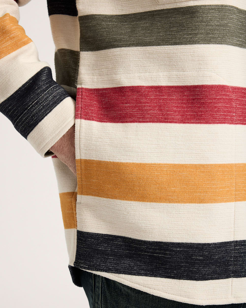 ALTERNATE VIEW OF GLACIER COTTON CHAMOIS DRIFTWOOD SHIRT IN GLACIER STRIPE image number 6