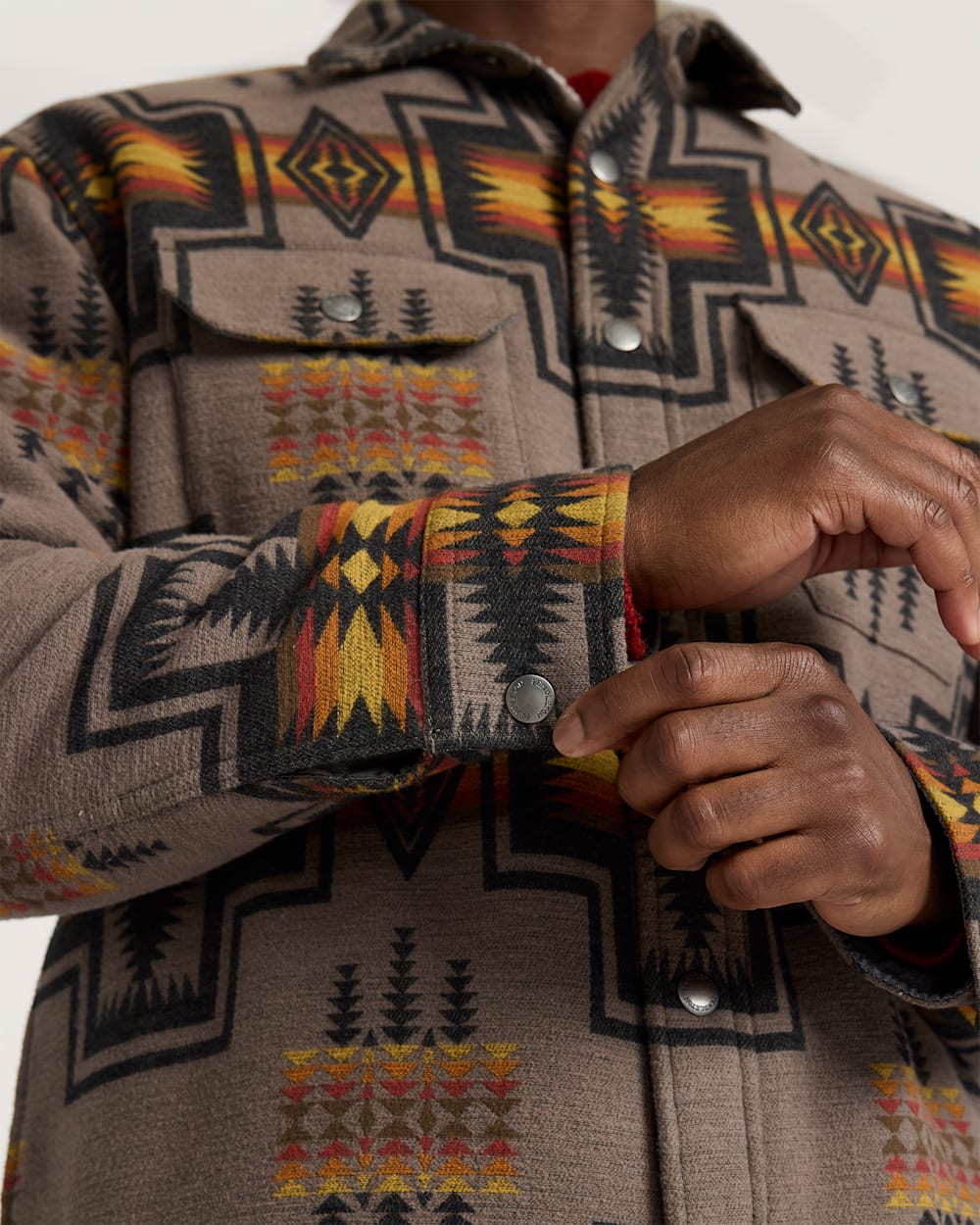 ALTERNATE VIEW OF HARDING COTTON CHAMOIS SHERPA-LINED SHIRT JACKET IN TAN image number 4