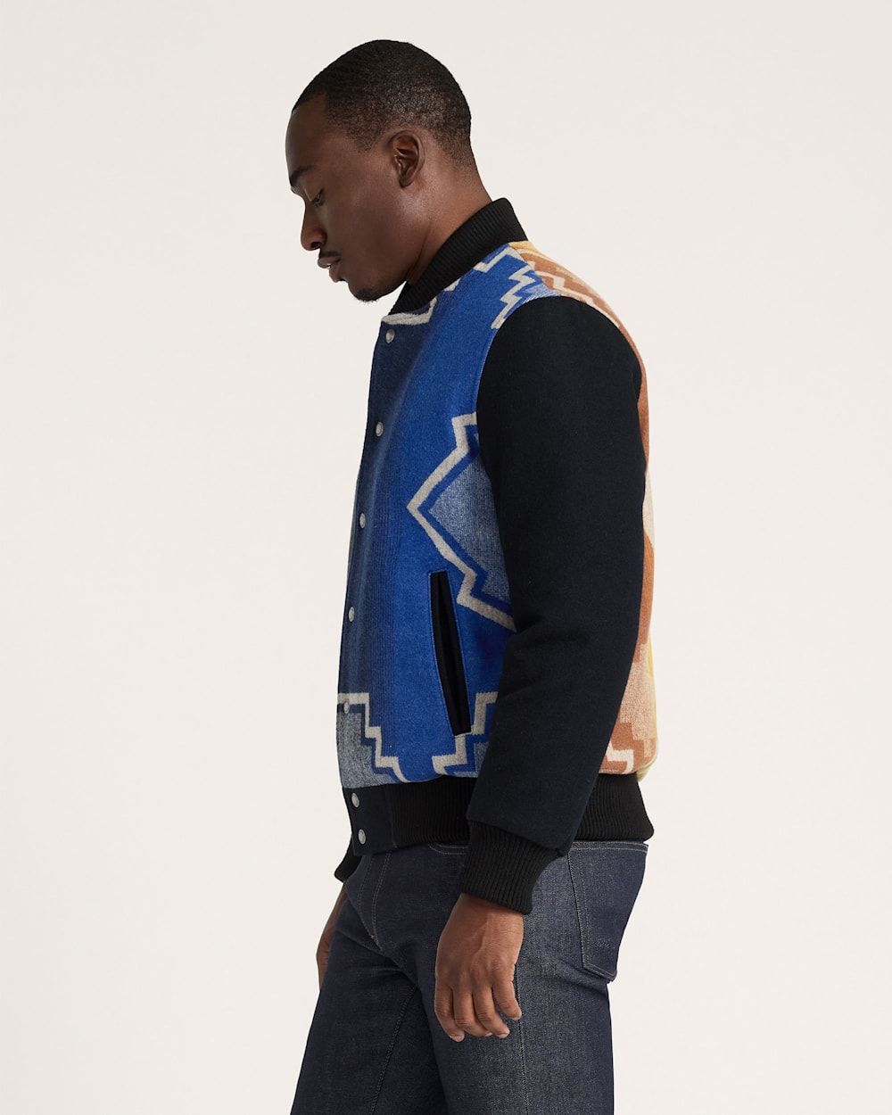 ALTERNATE VIEW OF MEN'S COLLEGE FUND DIRECTIONS HOME WOOL COAT IN MULTI image number 3