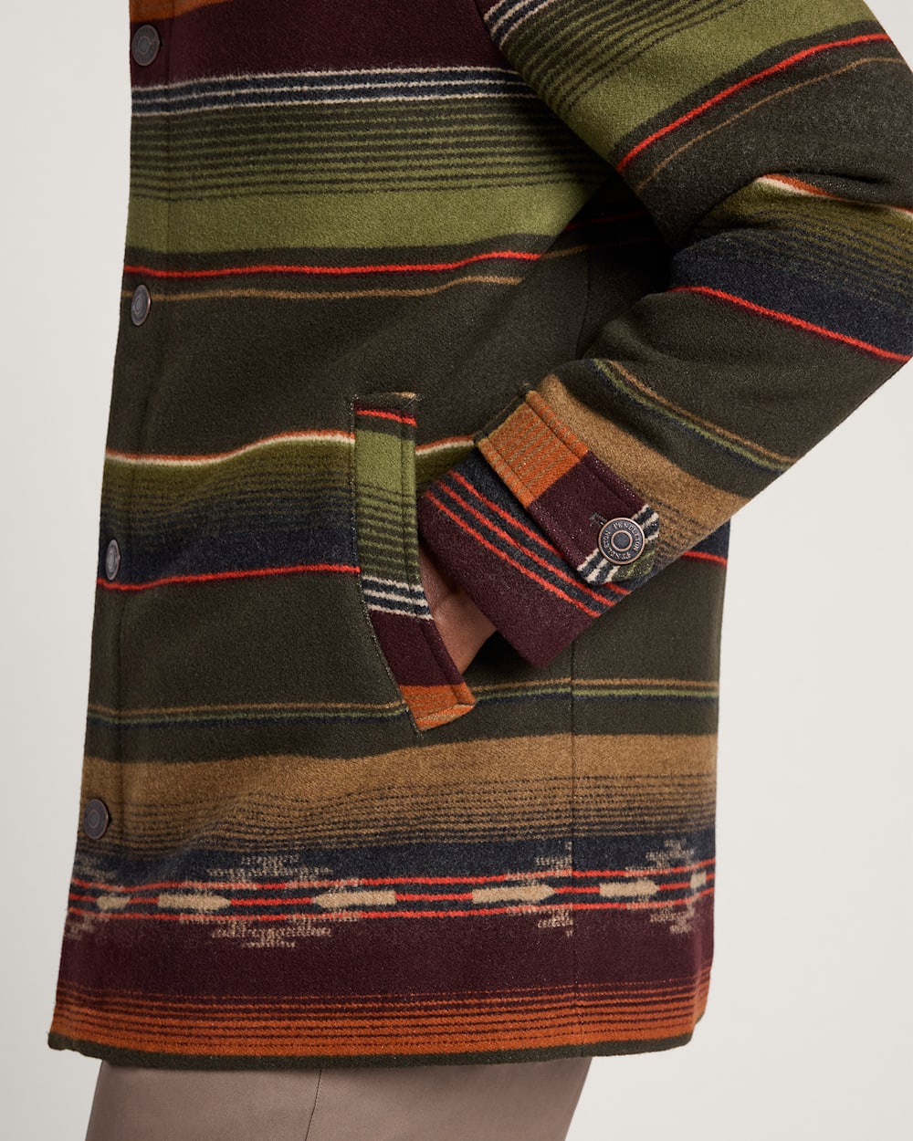 ALTERNATE VIEW OF MEN'S TUMALO RIDGE DAYTON WOOL COAT IN OLIVE MULTI image number 5