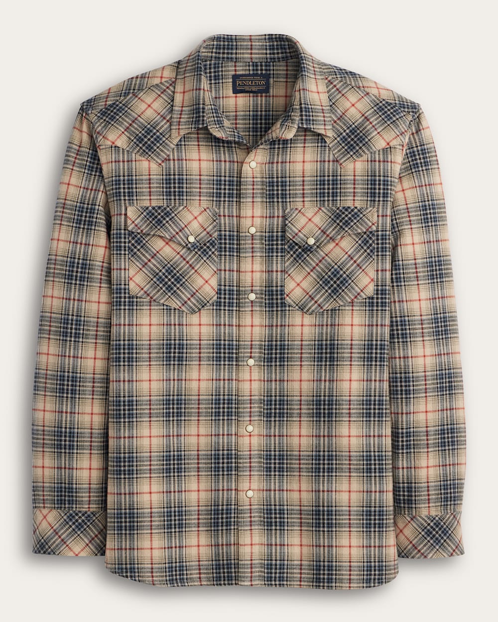 MEN'S PLAID SNAP-FRONT WYATT COTTON SHIRT IN NATURAL MULTI image number 1