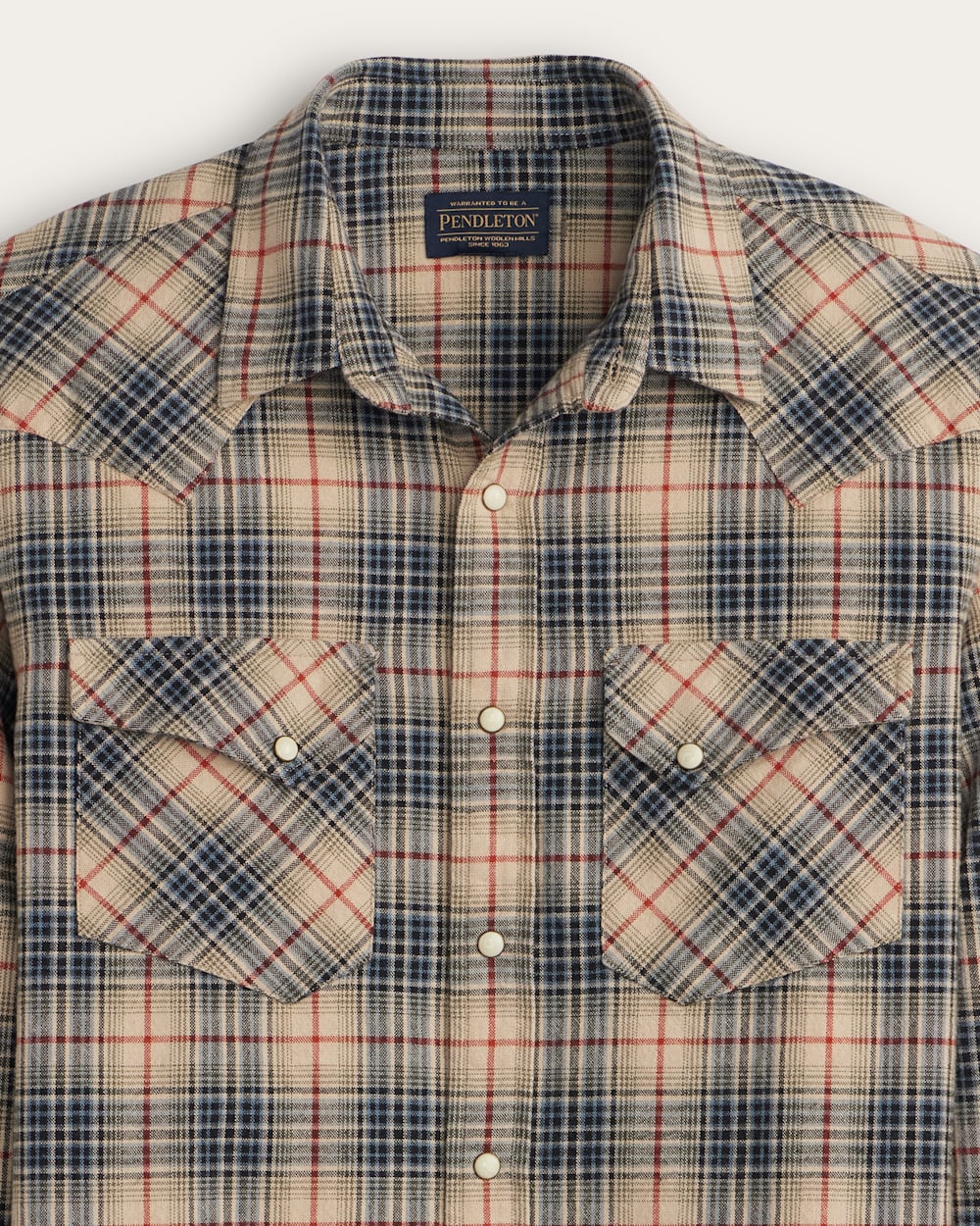 ALTERNATE VIEW OF MEN'S PLAID SNAP-FRONT WYATT COTTON SHIRT IN NATURAL MULTI image number 2