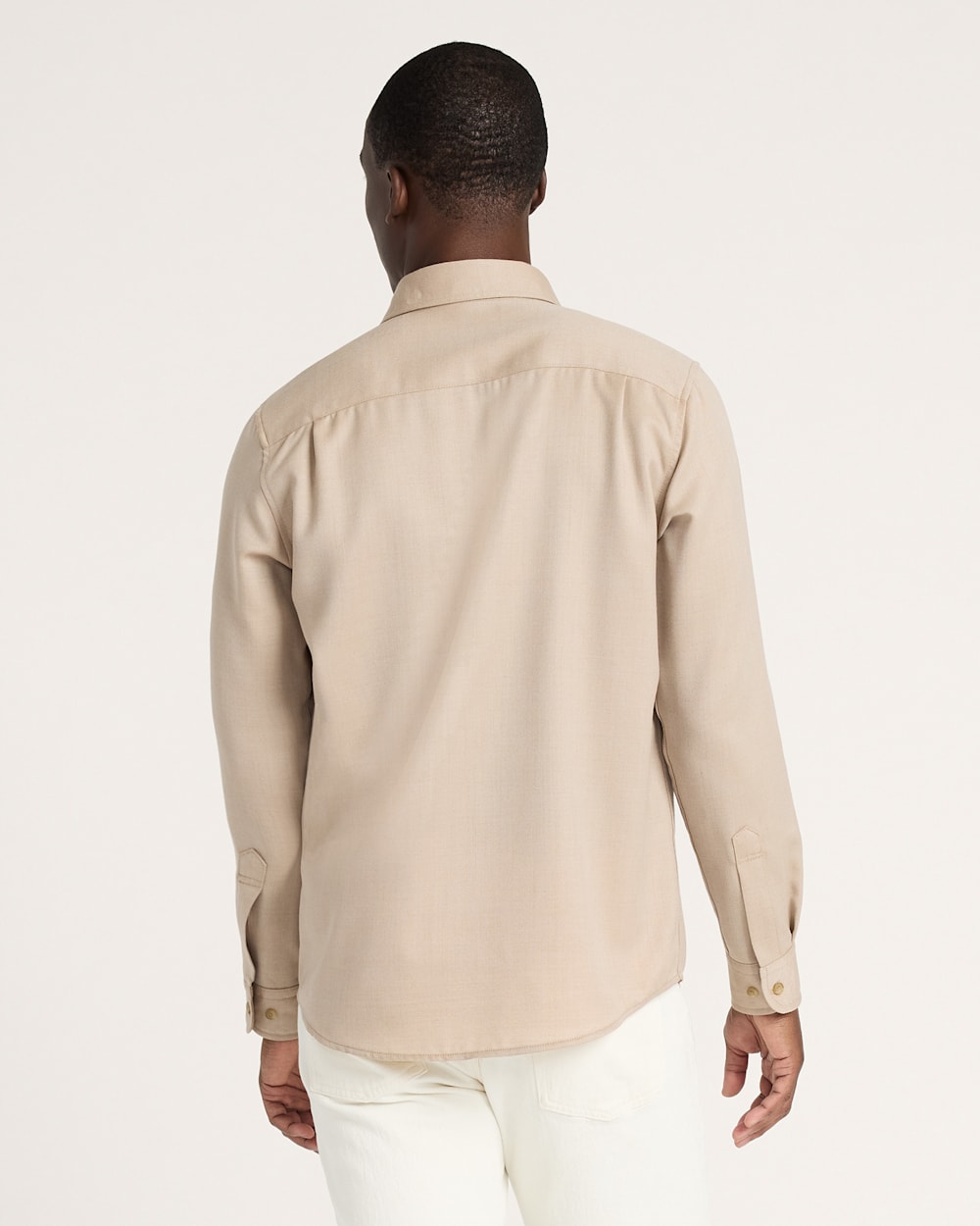 ALTERNATE VIEW OF MEN'S MERINO LODGE SHIRT IN CAMEL TWILL image number 2