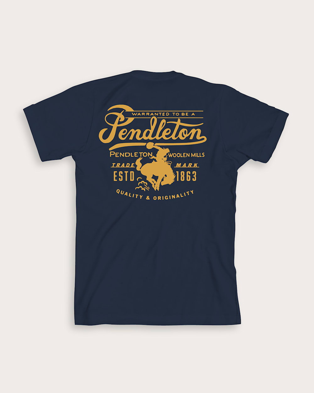 MEN'S RANCH LOGO GRAPHIC TEE IN NAVY/GOLD image number 1