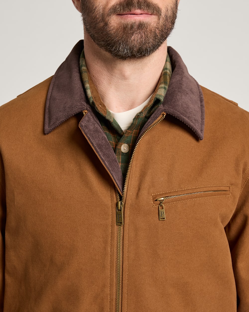 ALTERNATE VIEW OF MEN'S TAHOMA CANVAS TRUCKER JACKET IN WHISKEY image number 4