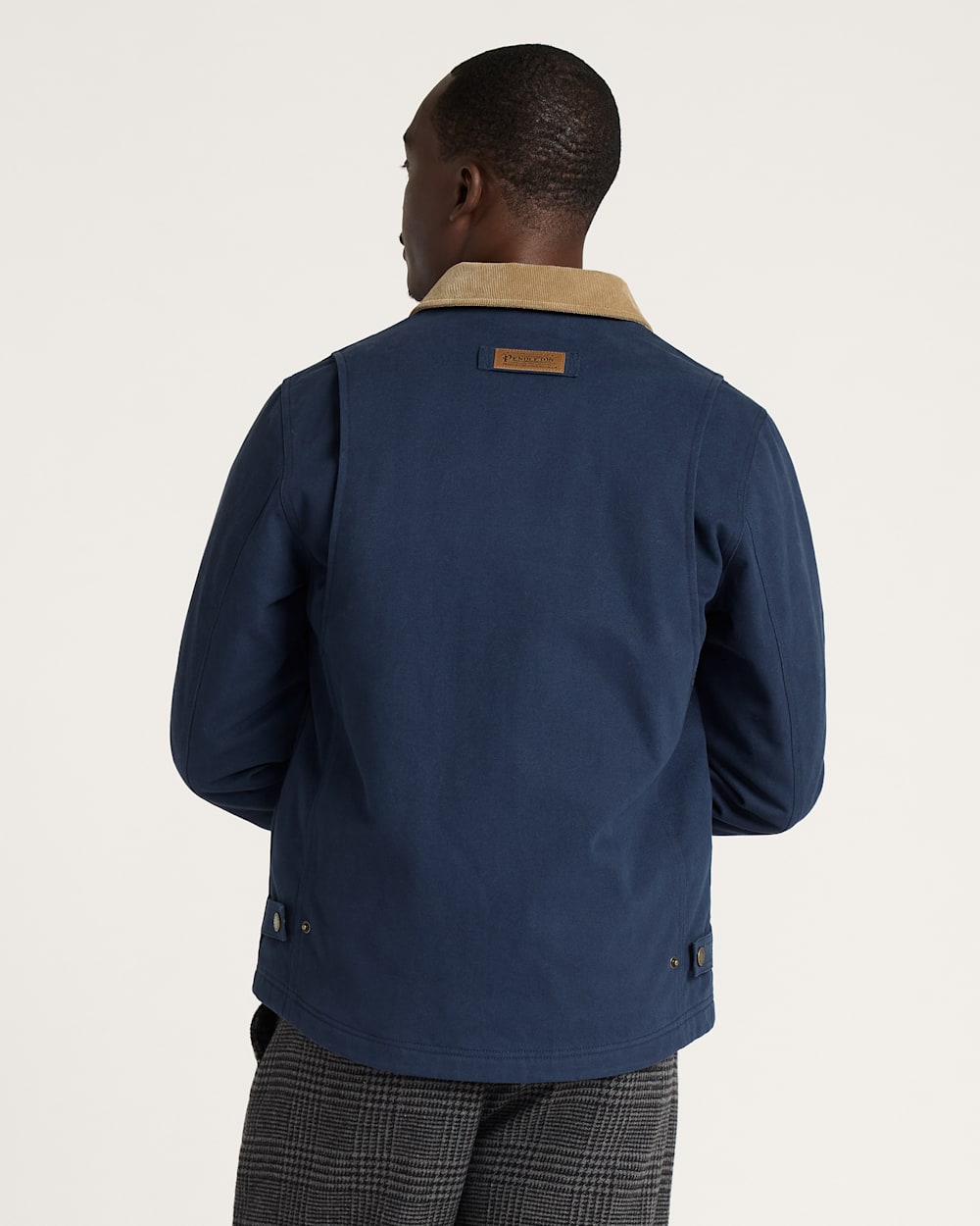 ALTERNATE VIEW OF MEN'S TAHOMA CANVAS TRUCKER JACKET IN NAVY image number 2