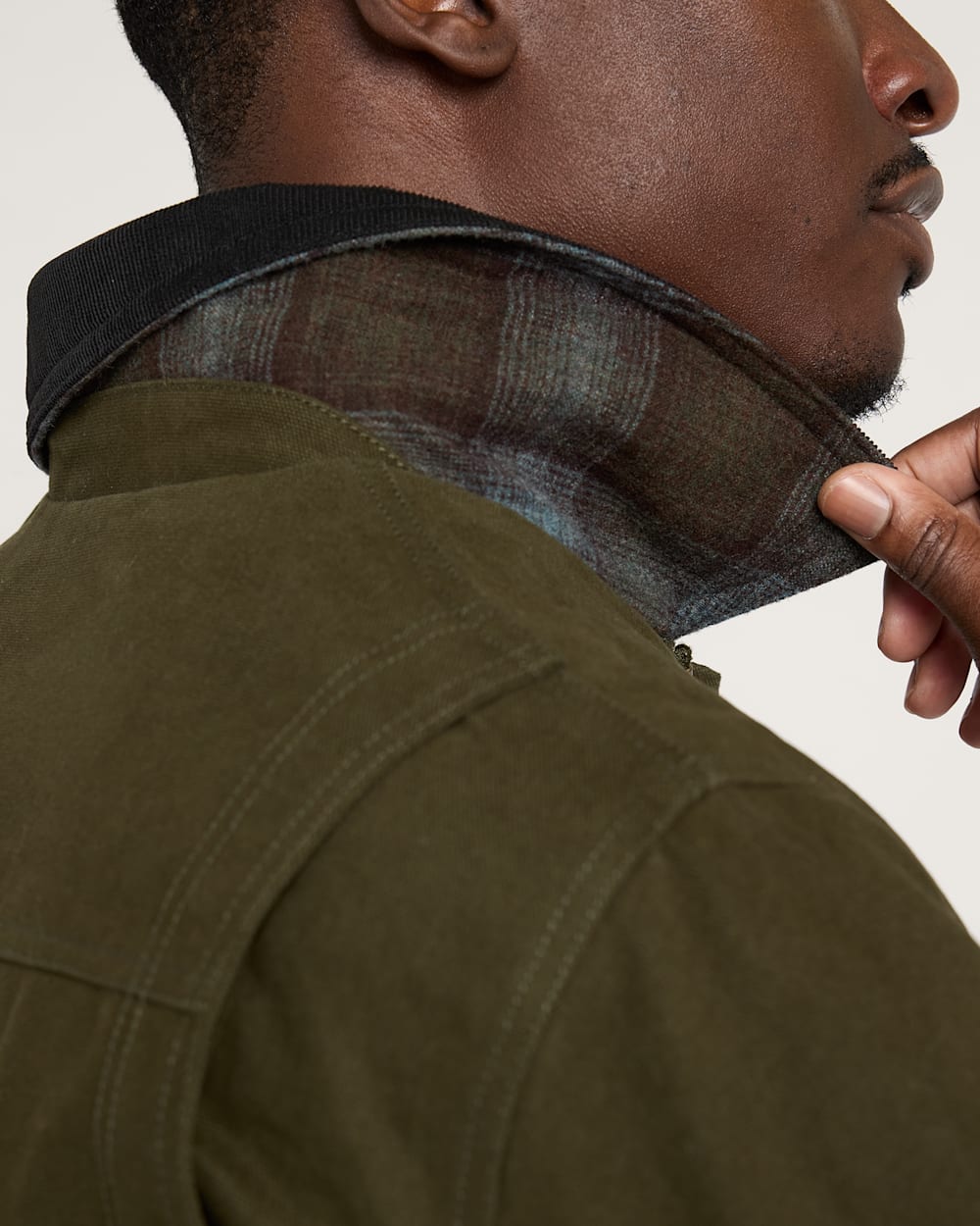 ALTERNATE VIEW OF MEN'S CARSON CITY CANVAS RANCH COAT IN DARK OLIVE image number 4