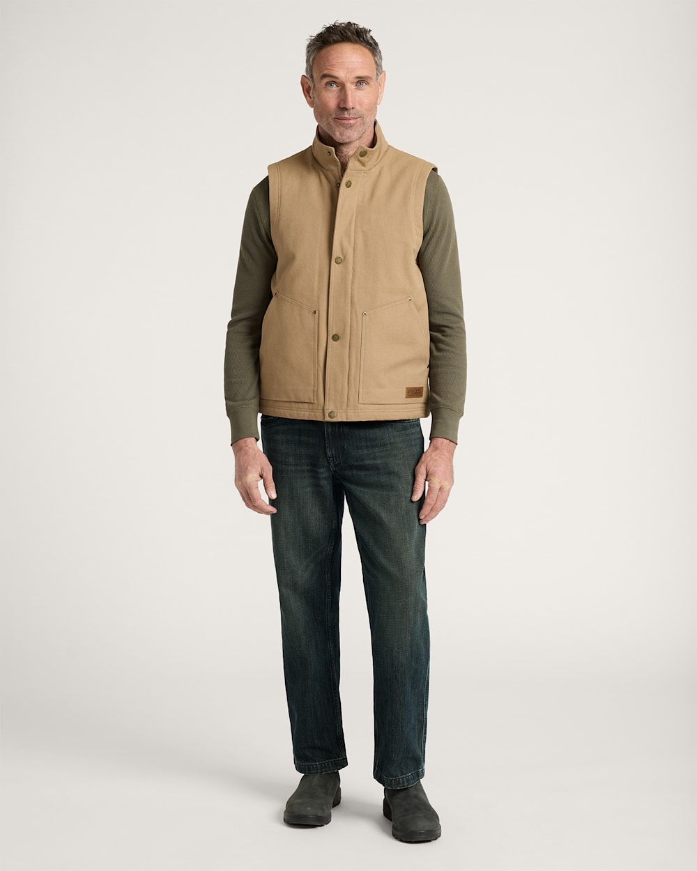 ALTERNATE VIEW OF MEN'S PINE GROVE CANVAS VEST IN OLD OAK image number 6