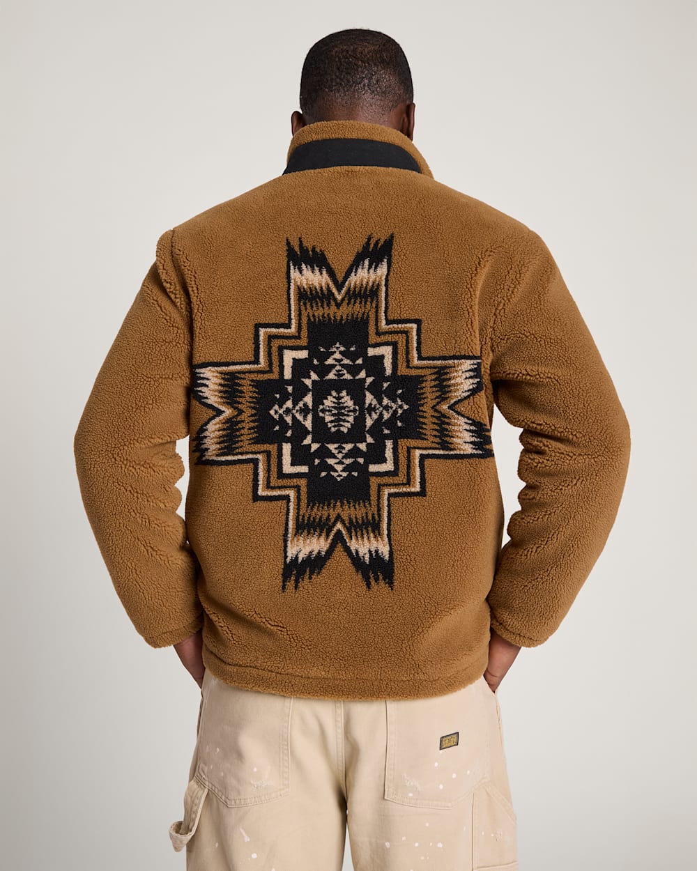 ALTERNATE VIEW OF MEN'S AUTUMN STAR FLEECE JACKET IN BRONZE image number 2