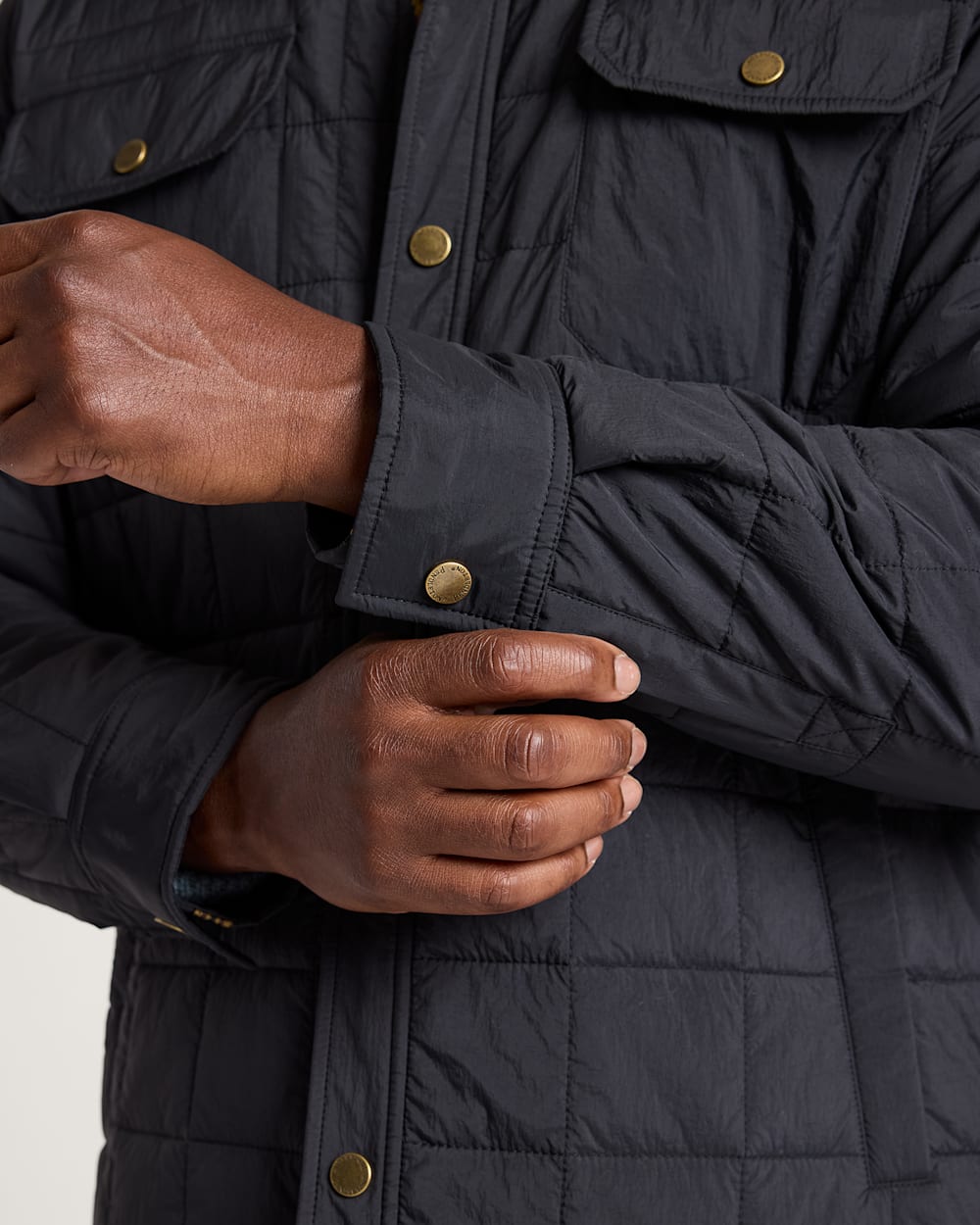 ALTERNATE VIEW OF MEN'S ARROYO CRINKLE QUILTED SHIRT JACKET IN BLACK image number 5