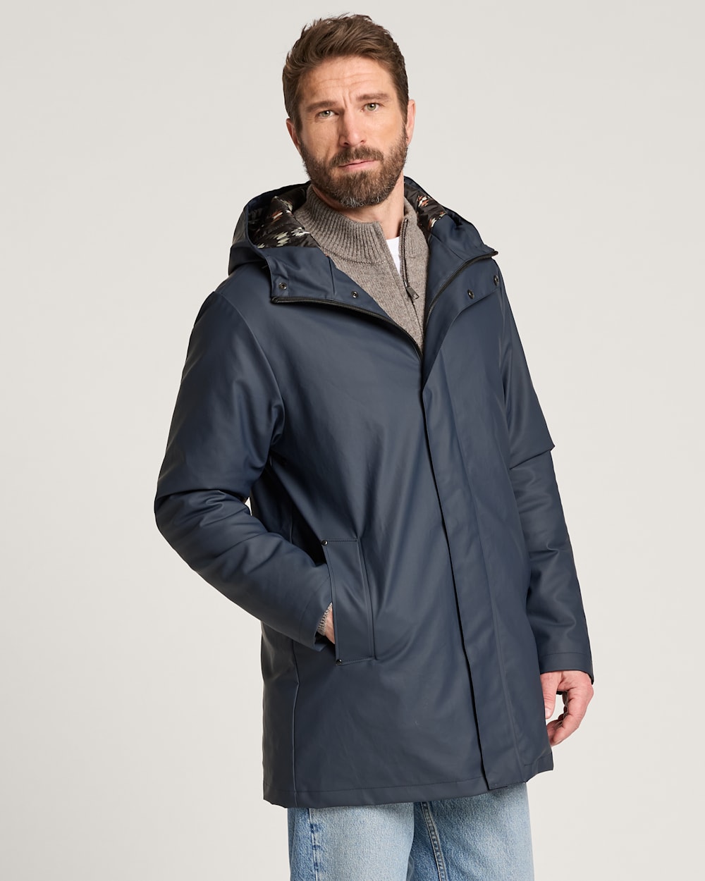 MEN'S PACIFIC RAIN SLICKER IN NAVY image number 1