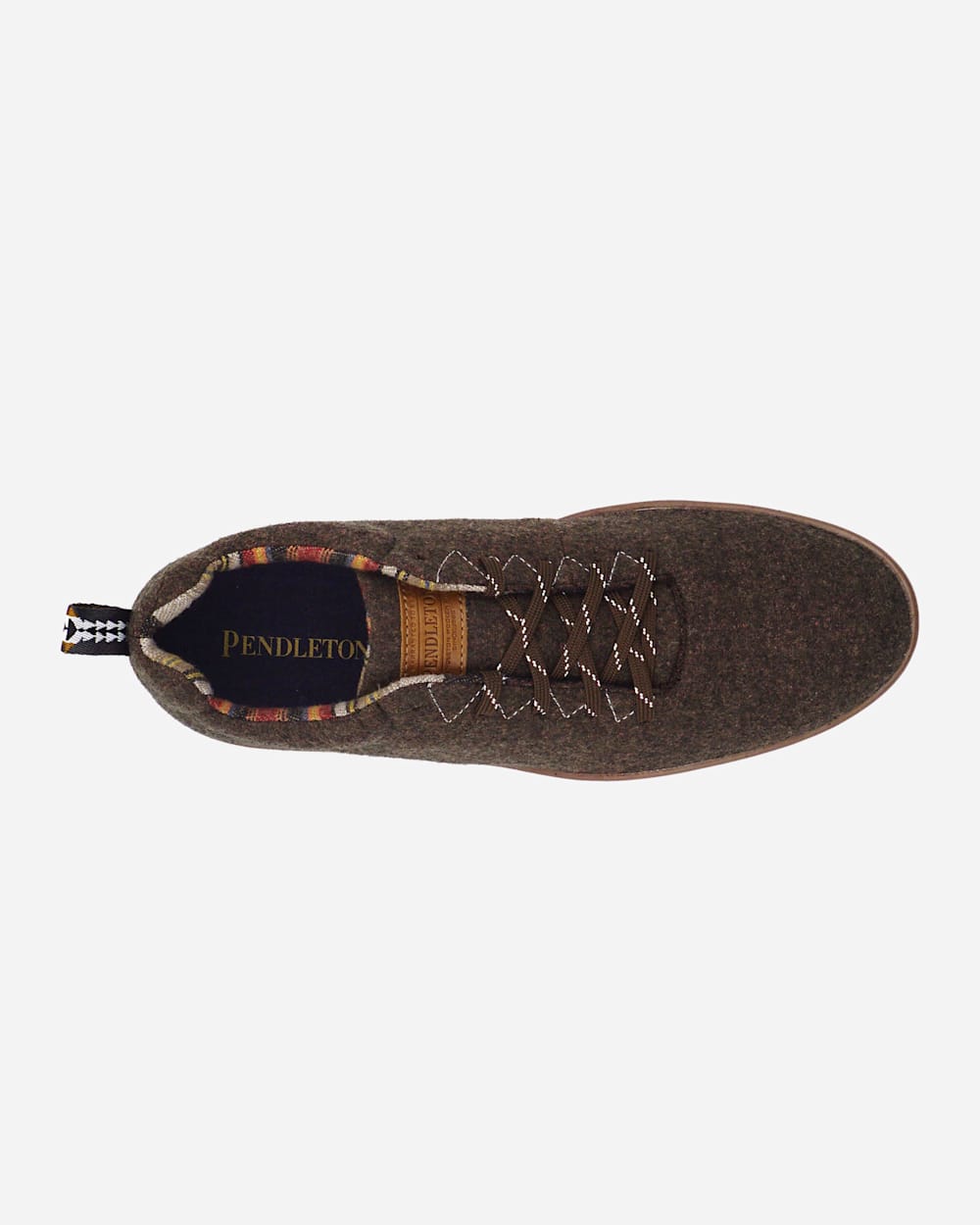 ADDITIONAL VIEW OF MEN'S PENDLETON WOOL SNEAKERS IN BROWN HEATHER image number 2