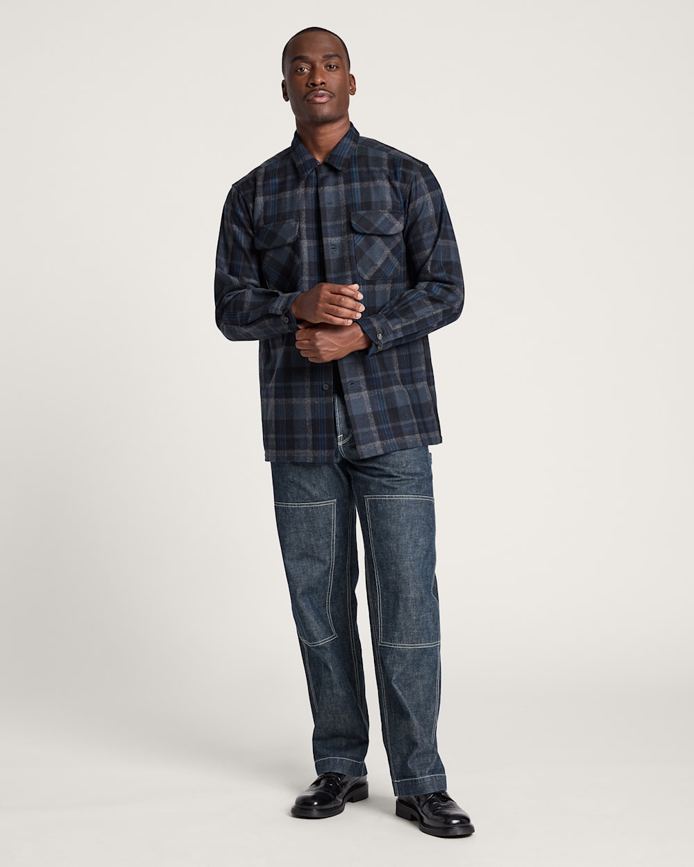ALTERNATE VIEW OF MEN'S BOBBY RUIZ X PENDLETON BOARD SHIRT IN SLATE MULTI PLAID image number 5