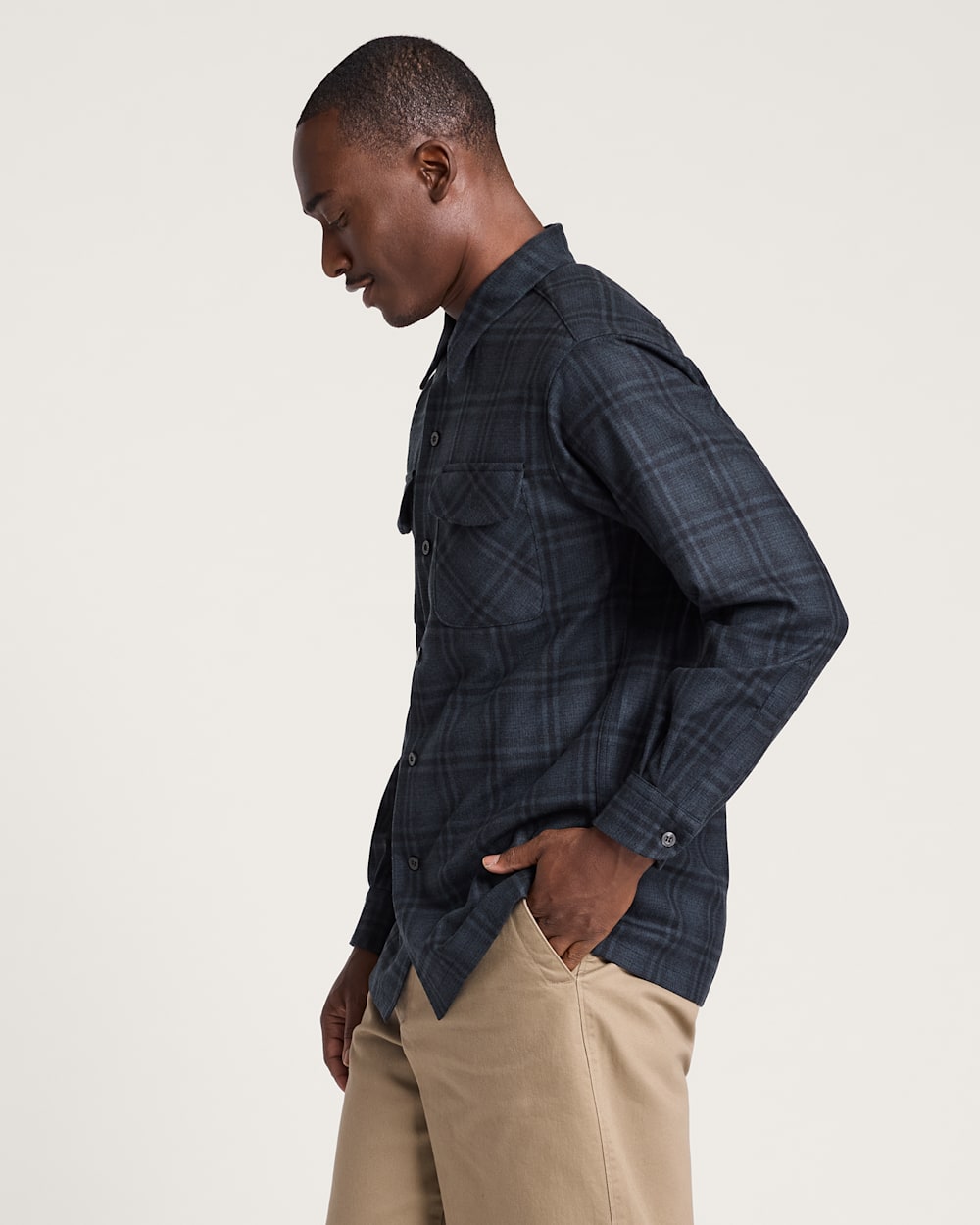 ALTERNATE VIEW OF MEN'S BOBBY RUIZ X PENDLETON BOARD SHIRT IN BLACK SHADOW PLAID image number 3