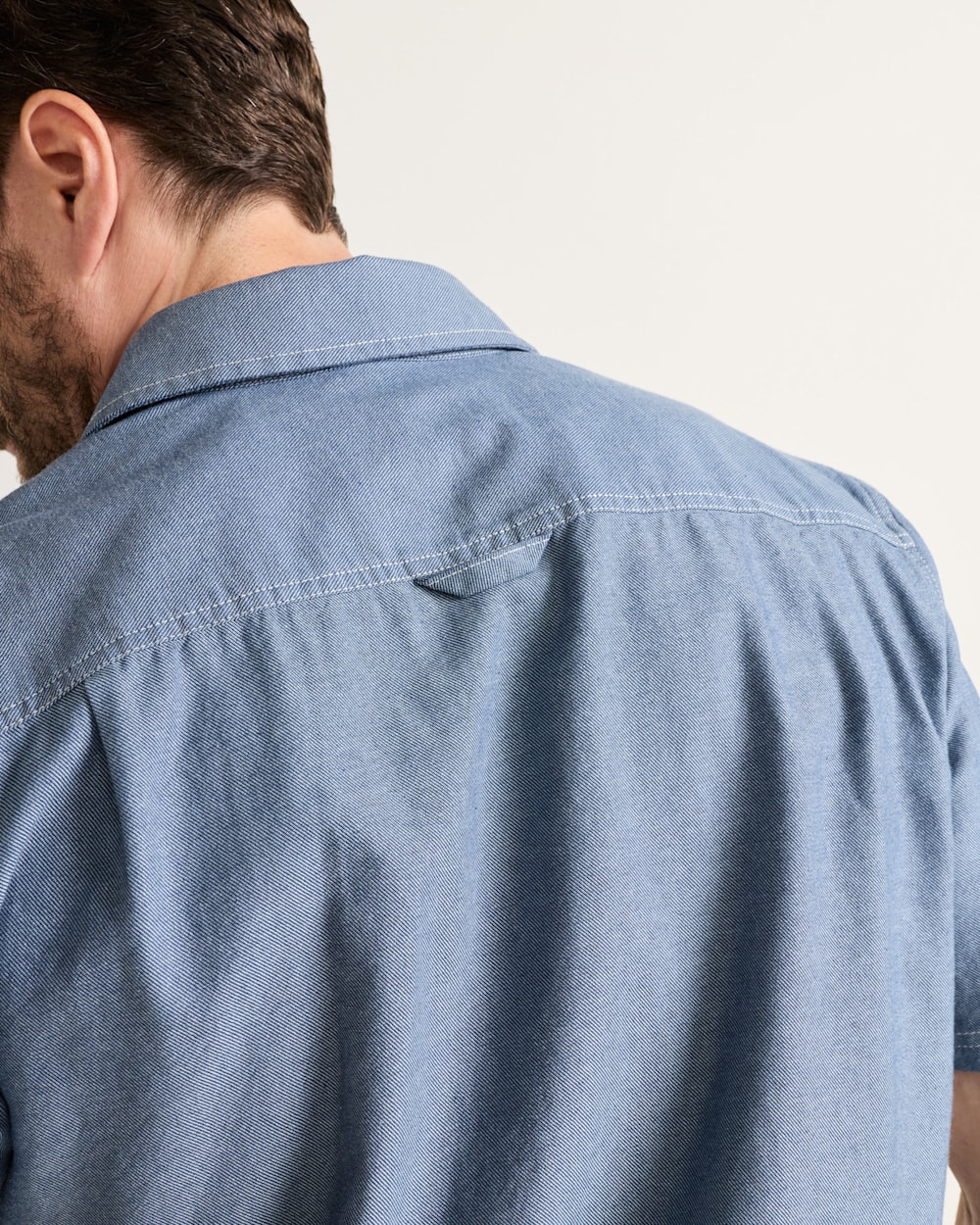 ALTERNATE VIEW OF MEN'S SHORT-SLEEVE BAYSIDE SHIRT IN BLUE image number 5