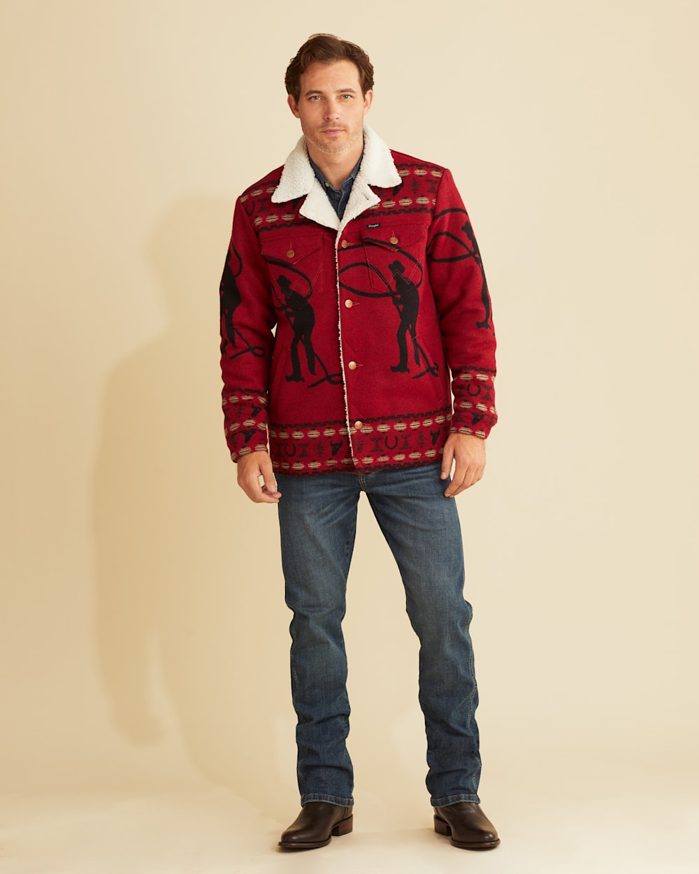 Pendleton red wool coat on sale