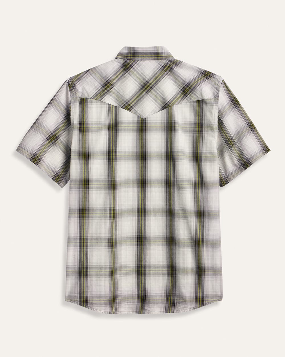 ALTERNATE VIEW OF MEN'S SHORT-SLEEVE PLAID FRONTIER SHIRT IN WHITE/CHARCOAL image number 2