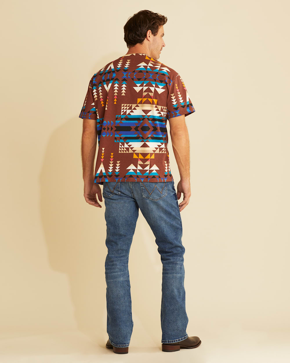 ALTERNATE VIEW OF WRANGLER X PENDLETON MEN'S SHORT-SLEEVE PRINTED TEE IN BROWN MULTI image number 3