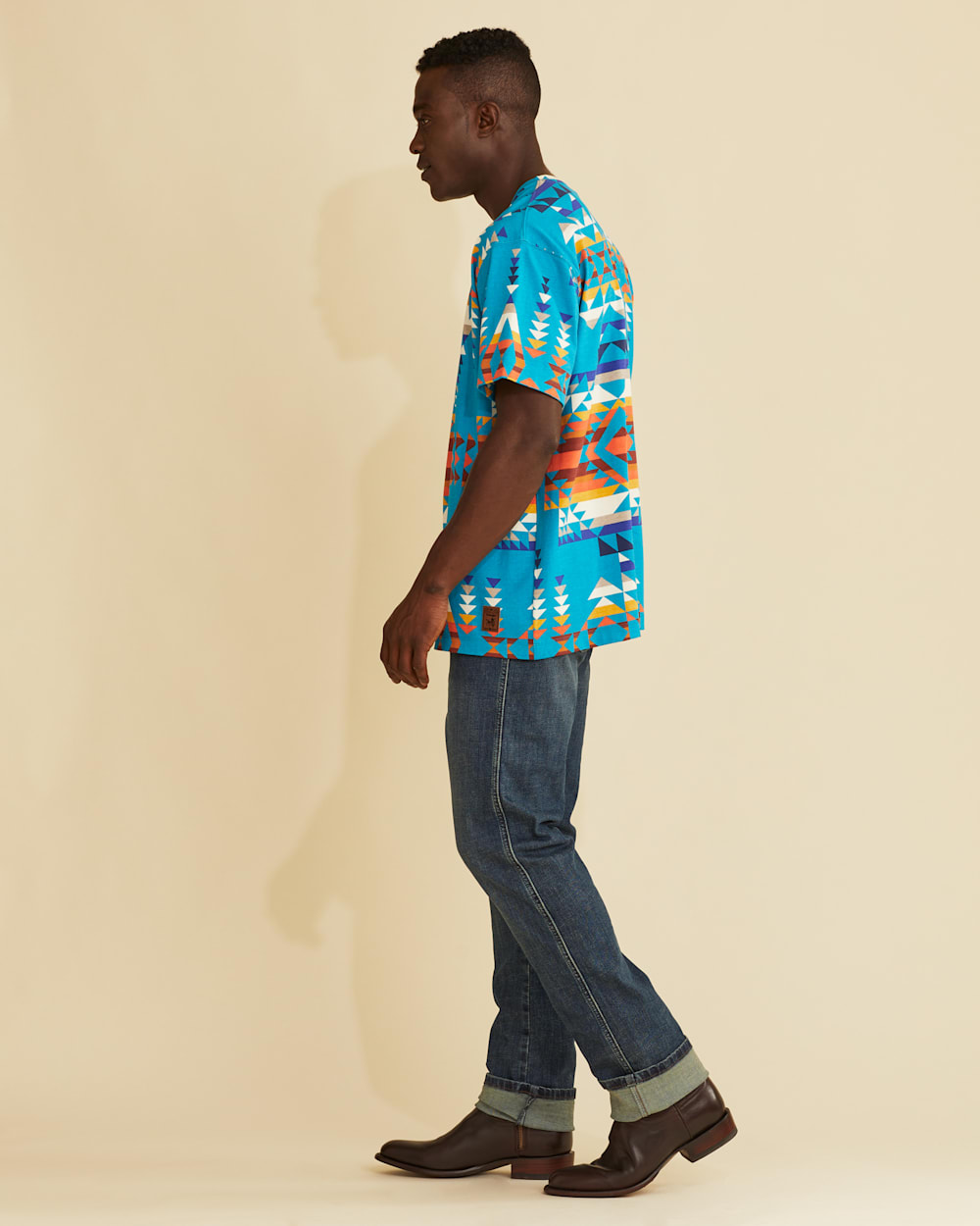 ALTERNATE VIEW OF WRANGLER X PENDLETON MEN'S SHORT-SLEEVE PRINTED TEE IN TURQUOISE MULTI image number 2